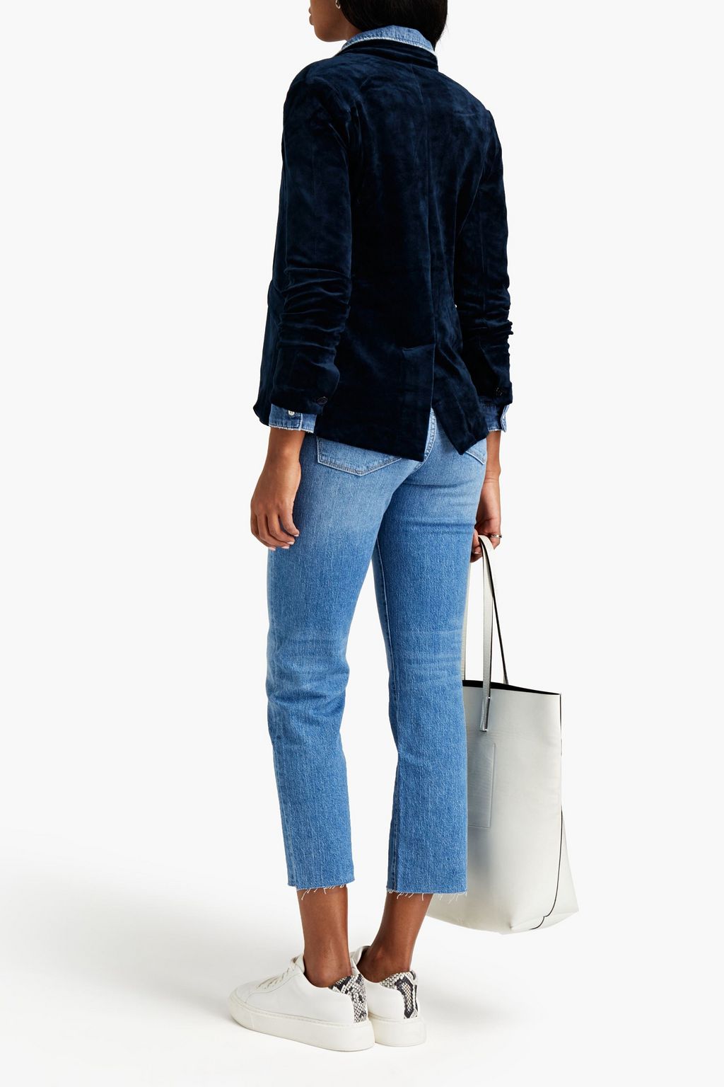 MAJESTIC FILATURES Stretch cotton and modal-blend chenille blazer
