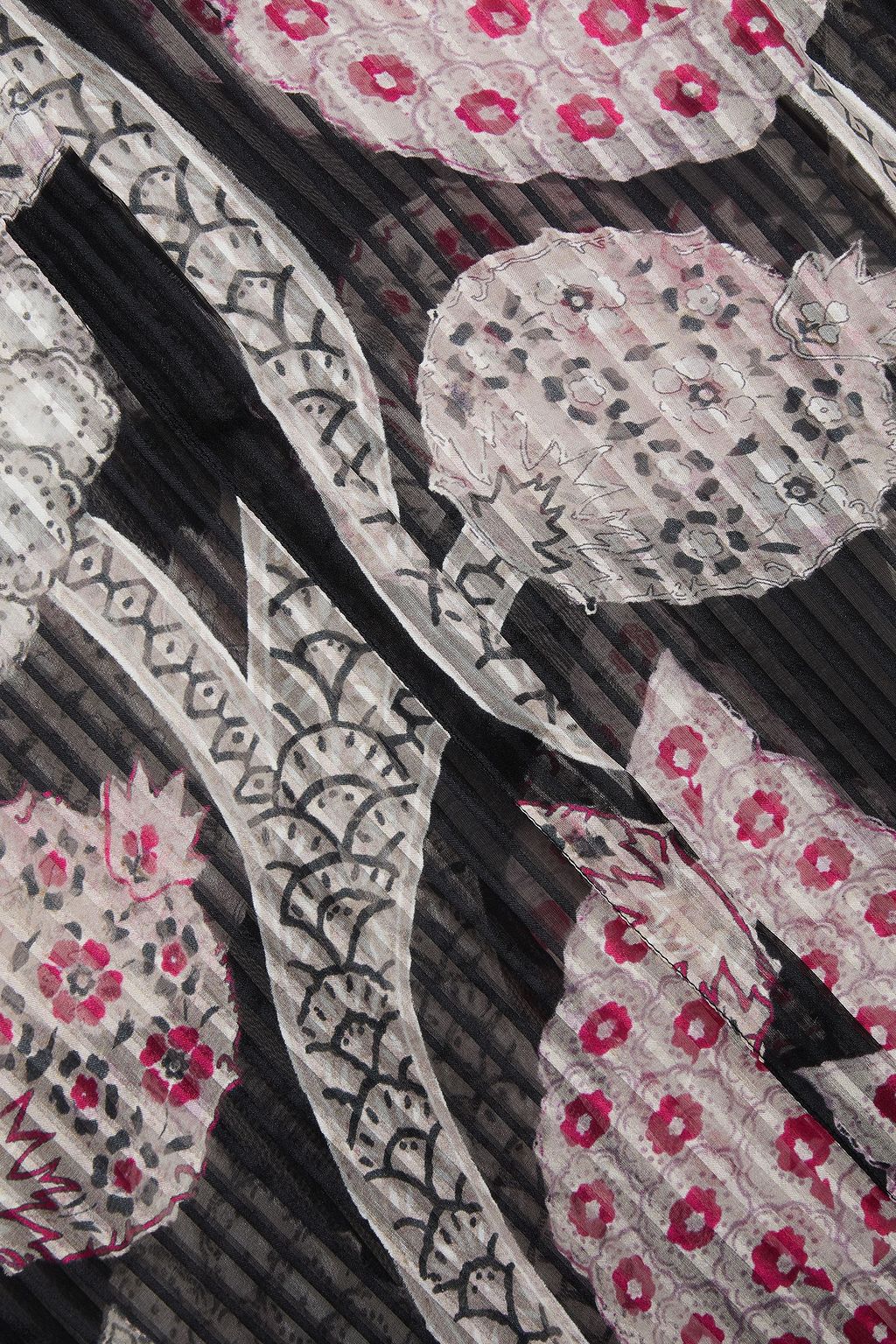 ISABEL MARANT Daws gathered printed silk-voile blouse