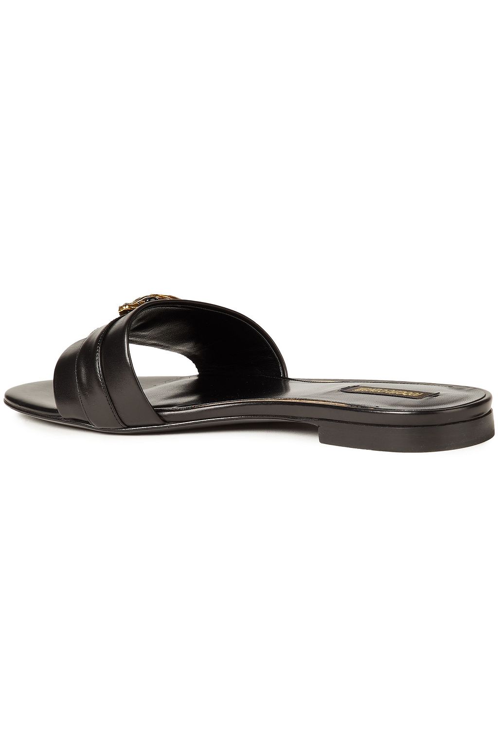 ROBERTO CAVALLI Embellished leather slides