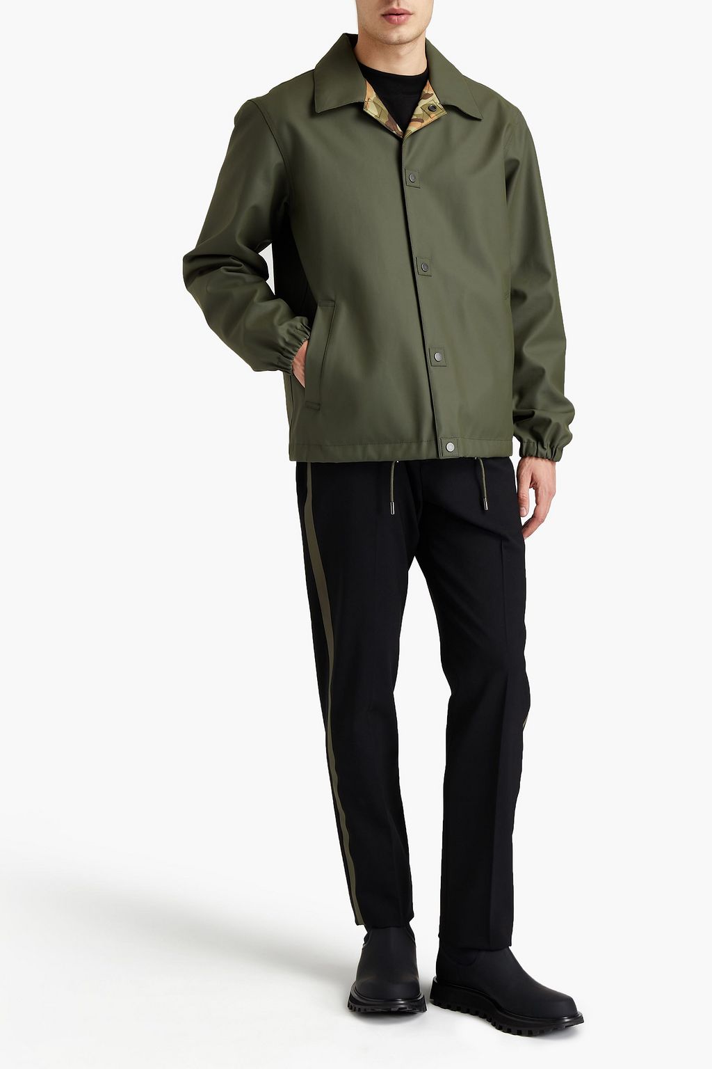 YVES SALOMON Coated gabardine coat