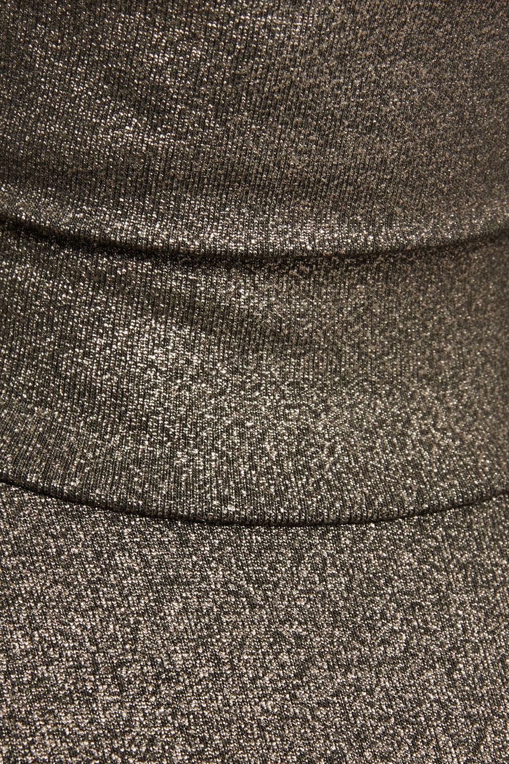 MAJESTIC FILATURES Ruched metallic stretch-jersey turtleneck top