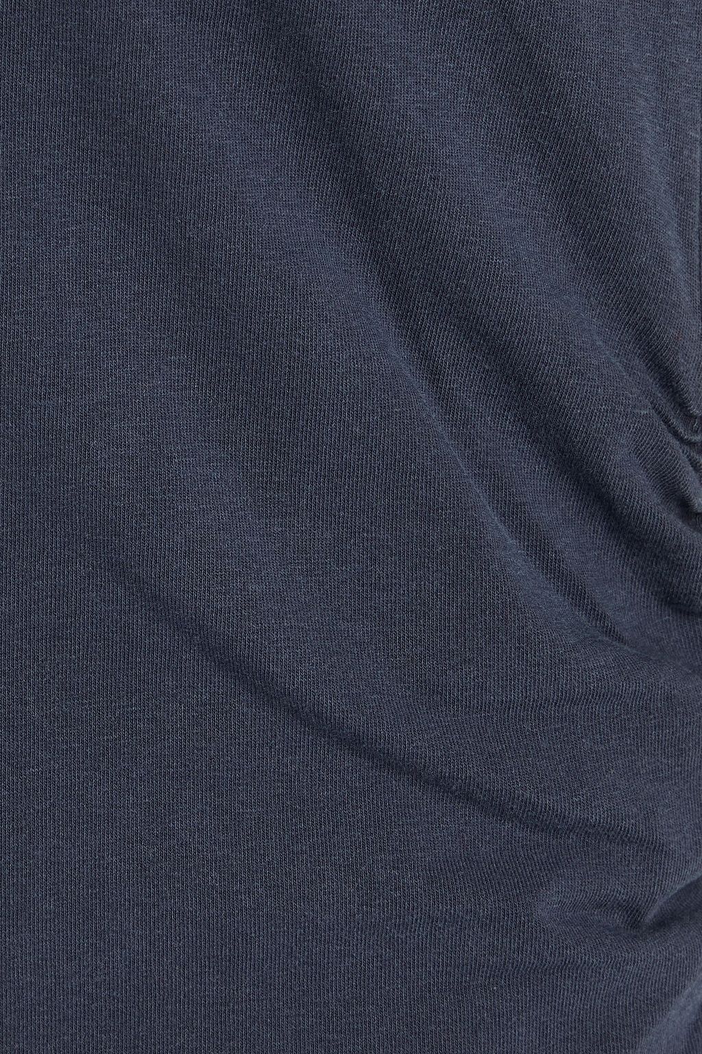 MAJESTIC FILATURES Ruched stretch-cotton jersey turtleneck top