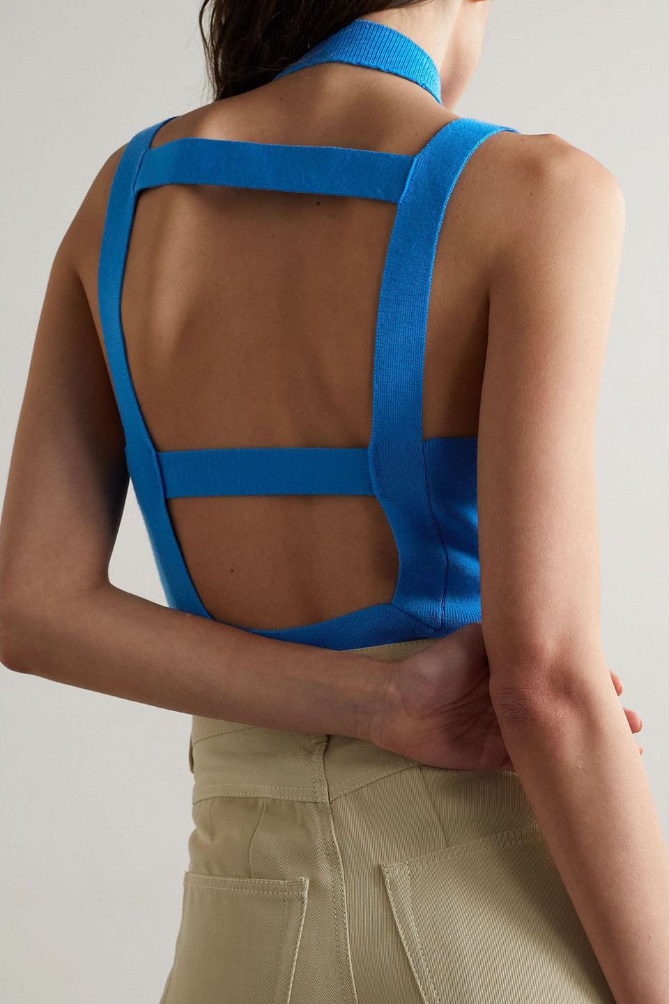  Monse - Tanktop Aus Einer Merinowollmischung Mit Cut-outs - Blau - L 