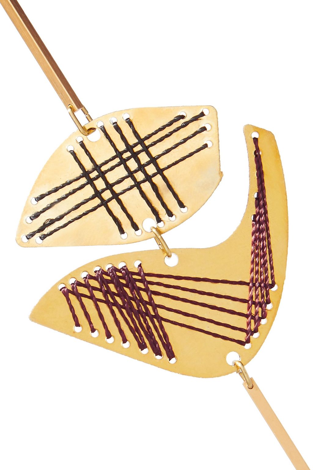 ROKSANDA Embroidered gold-plated earring
