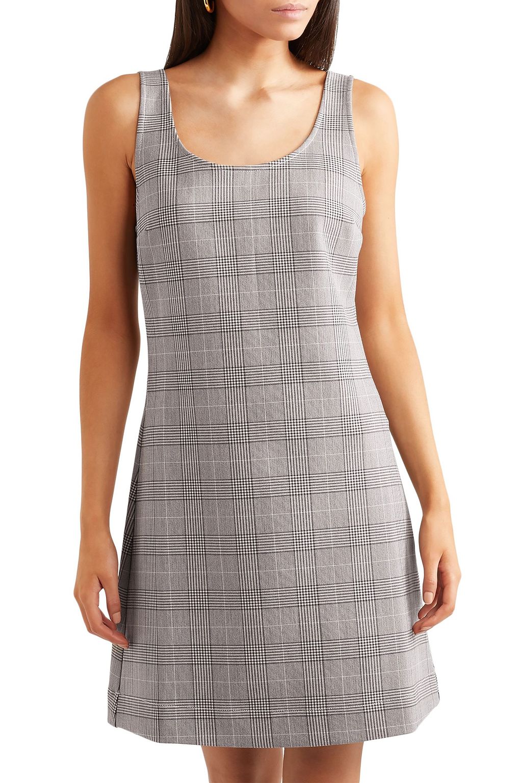 GANNI Prince of Wales checked jacquard mini dress