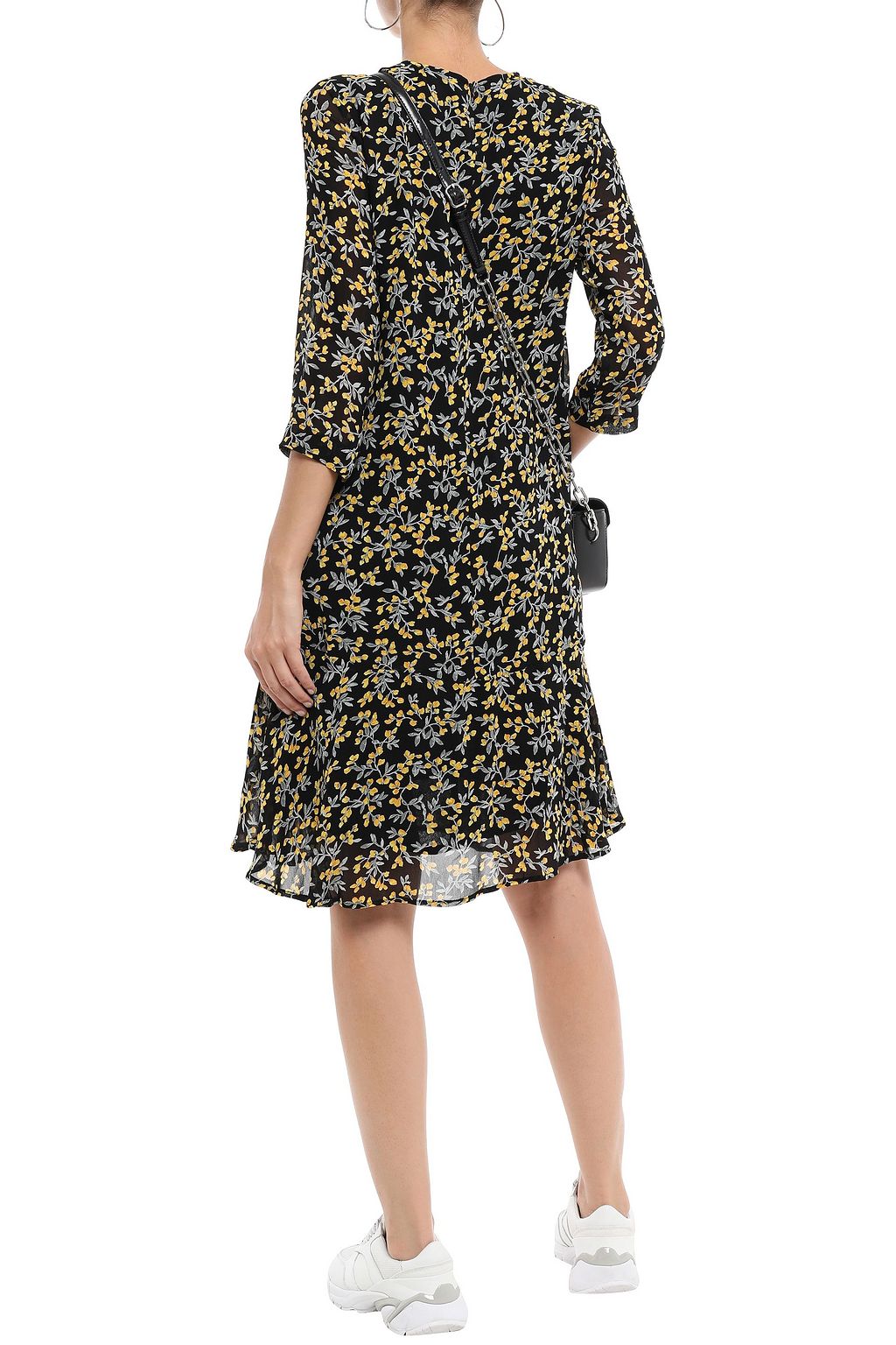 GANNI Floral-print georgette dress