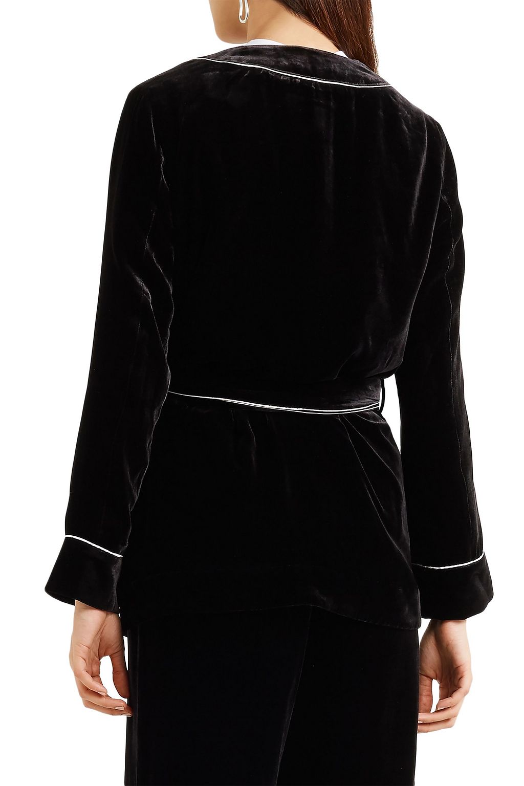 GANNI Belted chenille robe