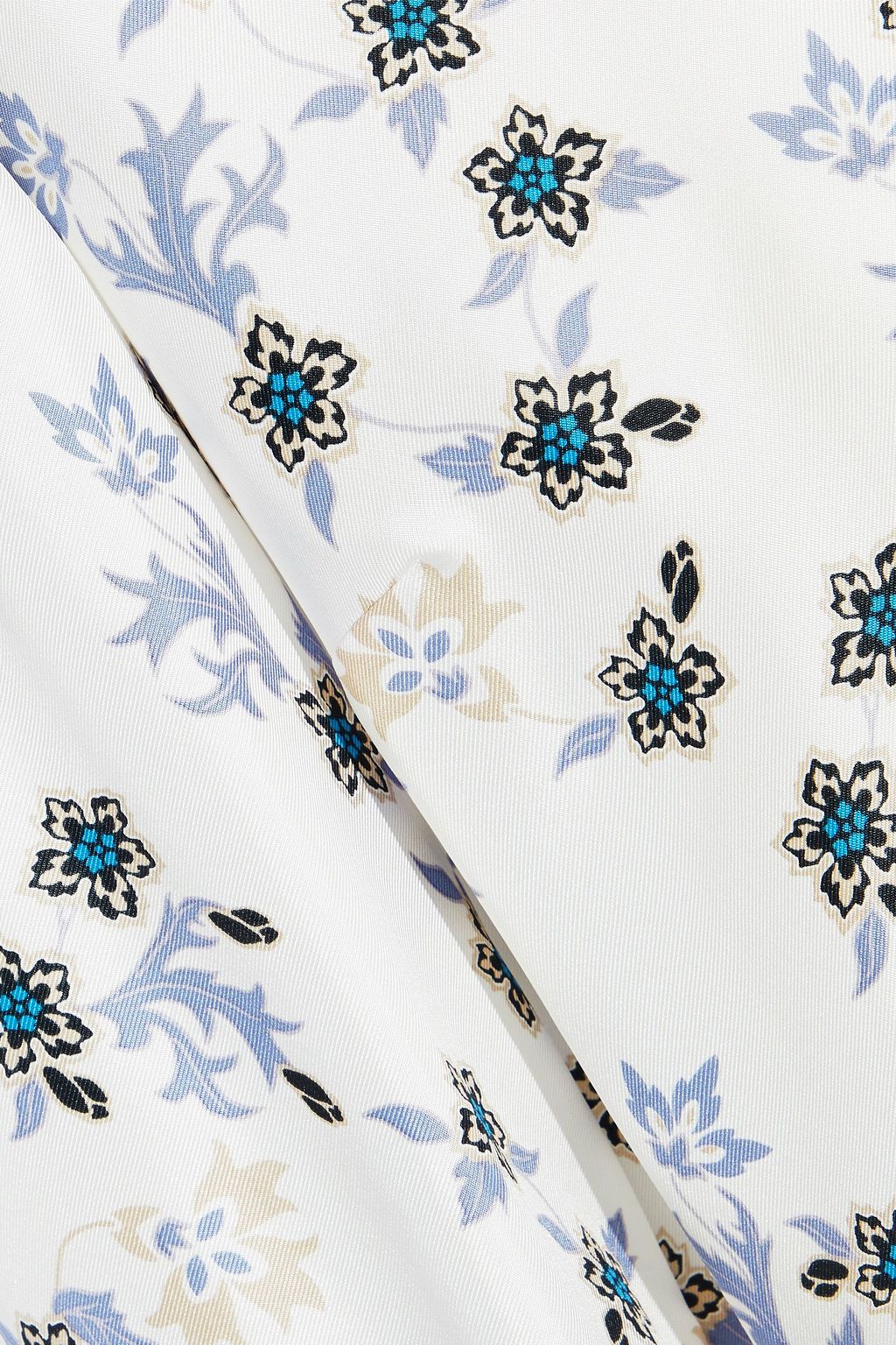 SANDRO Jay embellished floral-print silk-satin twill mini dress