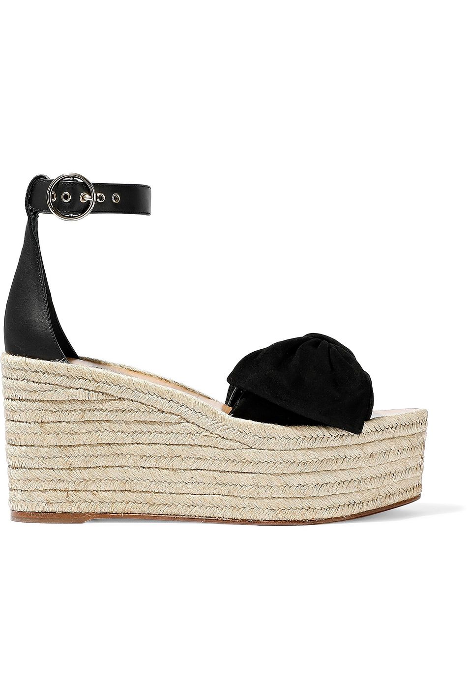 valentino black wedge espadrilles