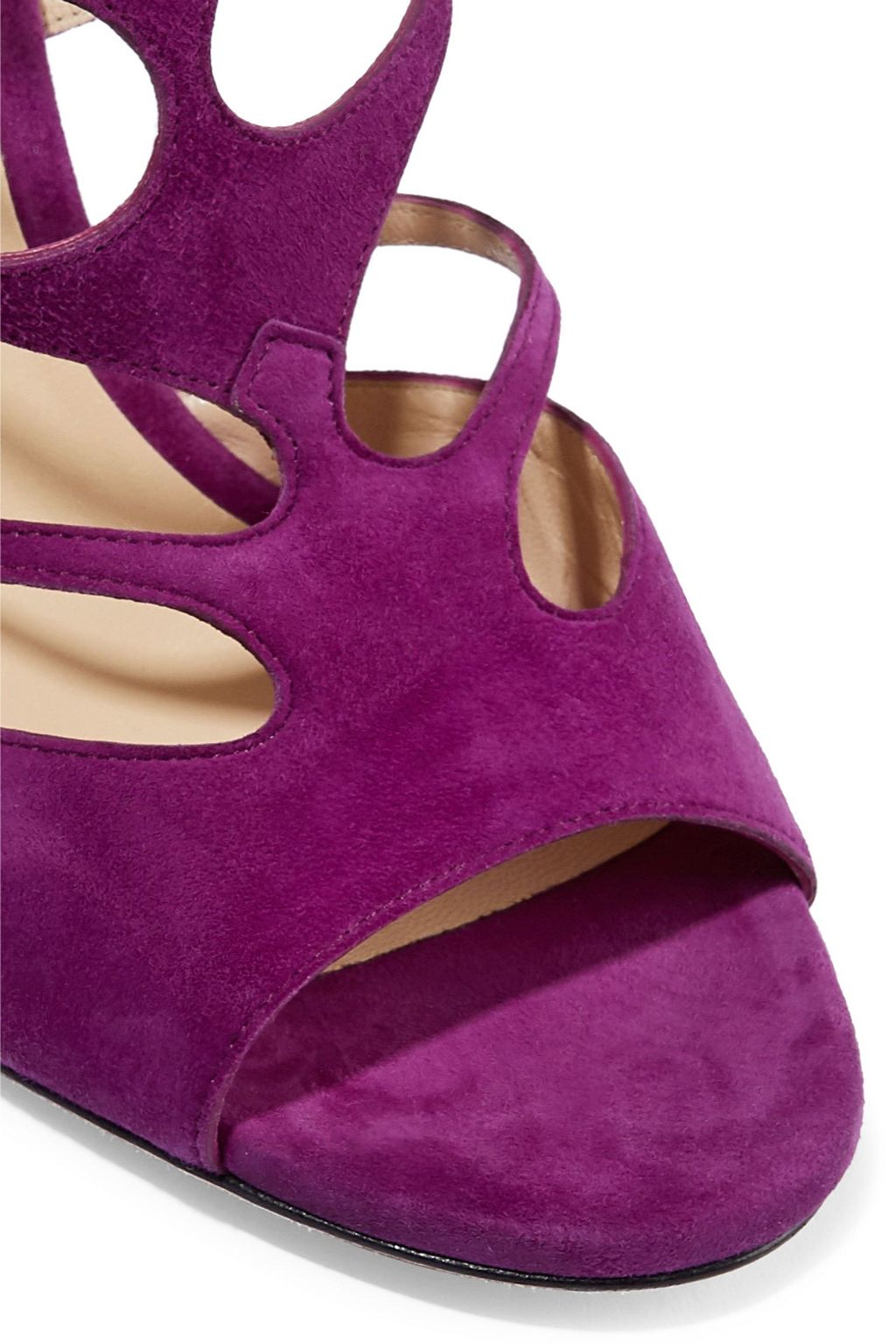 JIMMY CHOO Ren 100 cutout suede sandals