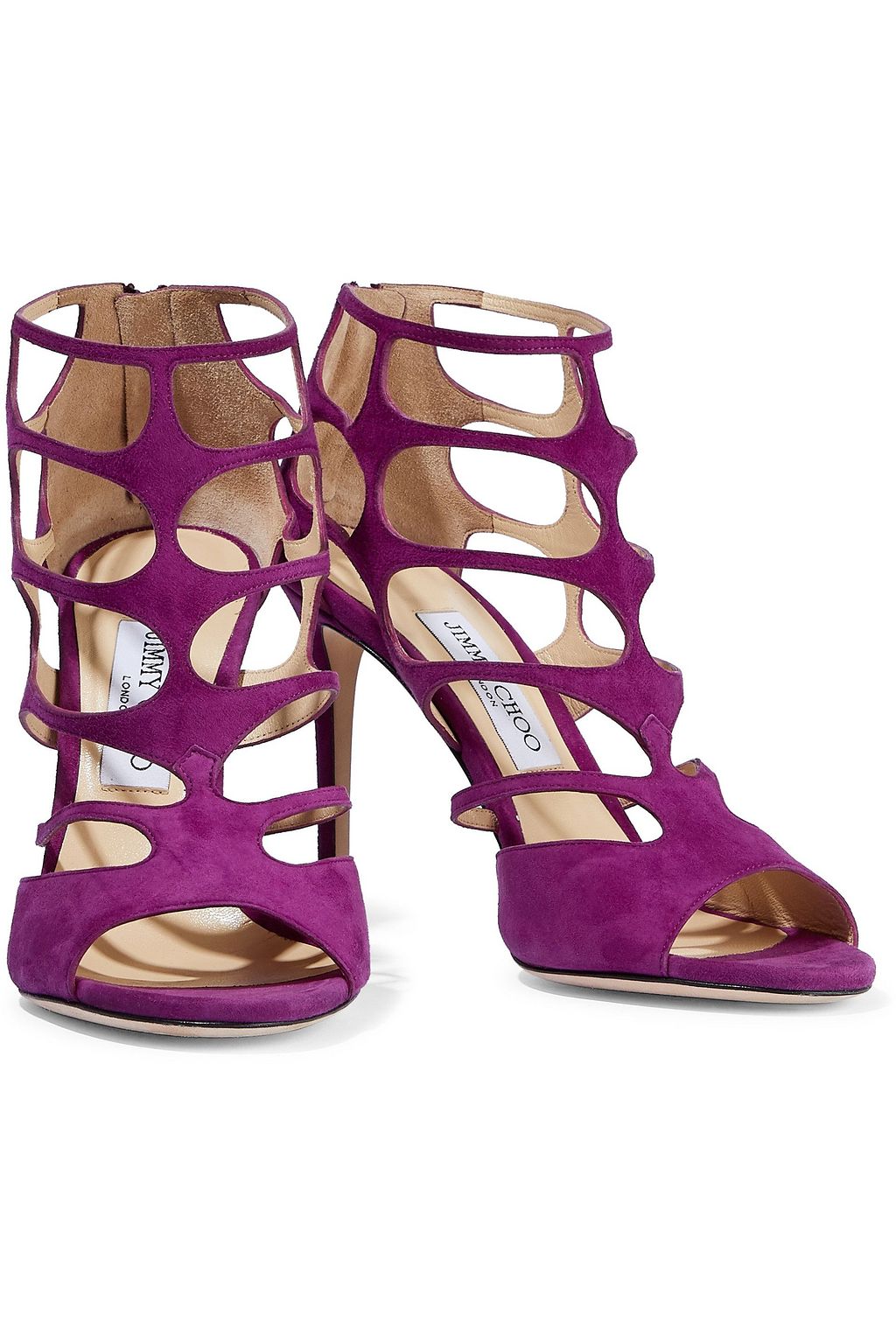 JIMMY CHOO Ren 100 cutout suede sandals
