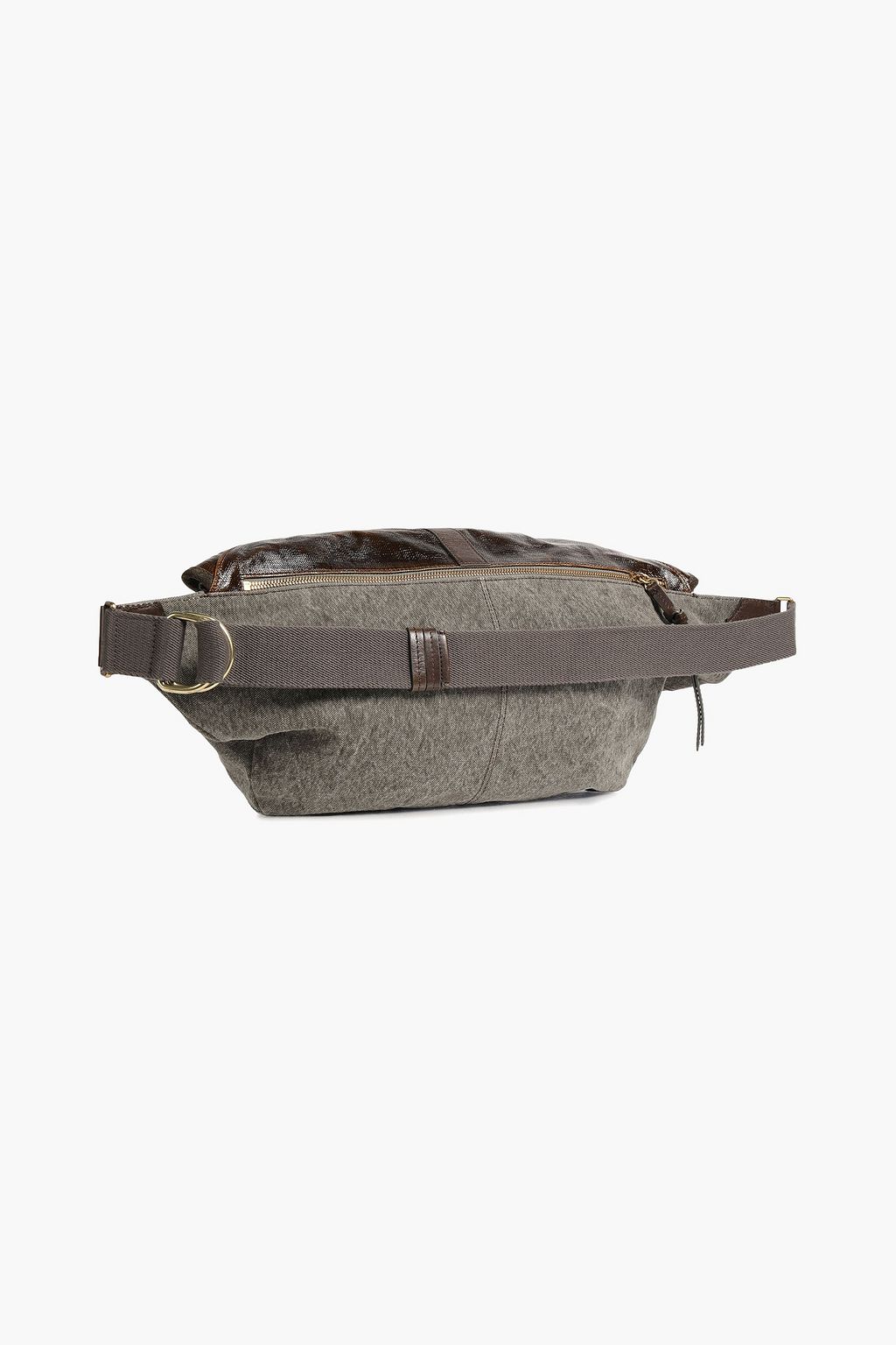 ISABEL MARANT Leather-trimmed coated canvas belt bag