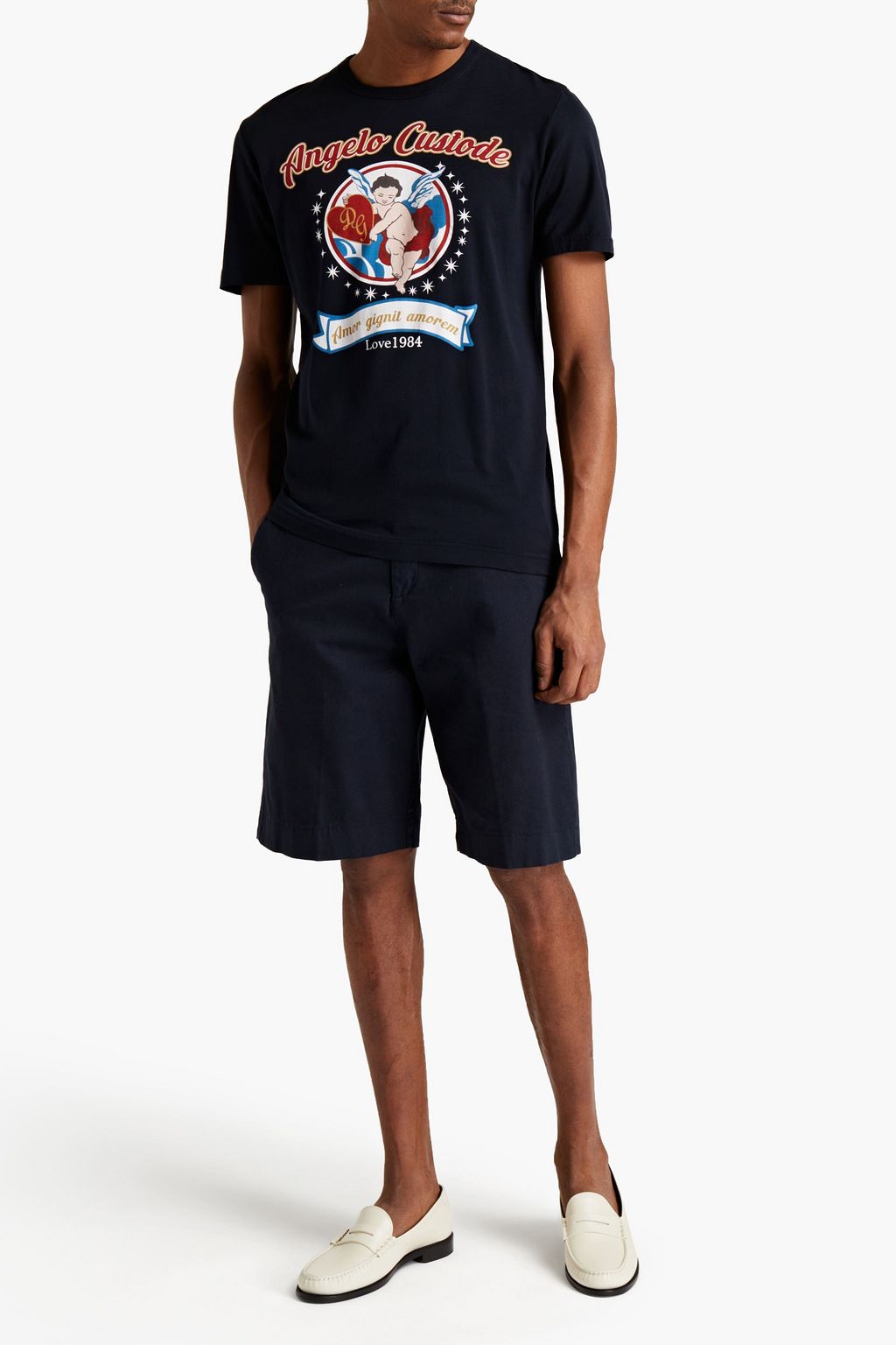 DOLCE & GABBANA Printed cotton-jersey T-shirt