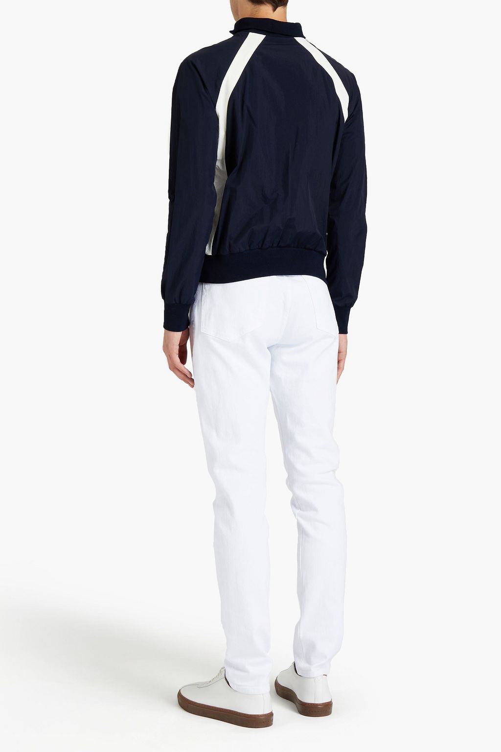 ARMY BY YVES SALOMON Perforated shell-paneled suede track jacket