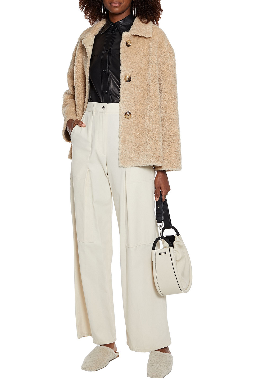 Unreal Fur Seashell Faux Shearling Jacket In Sand