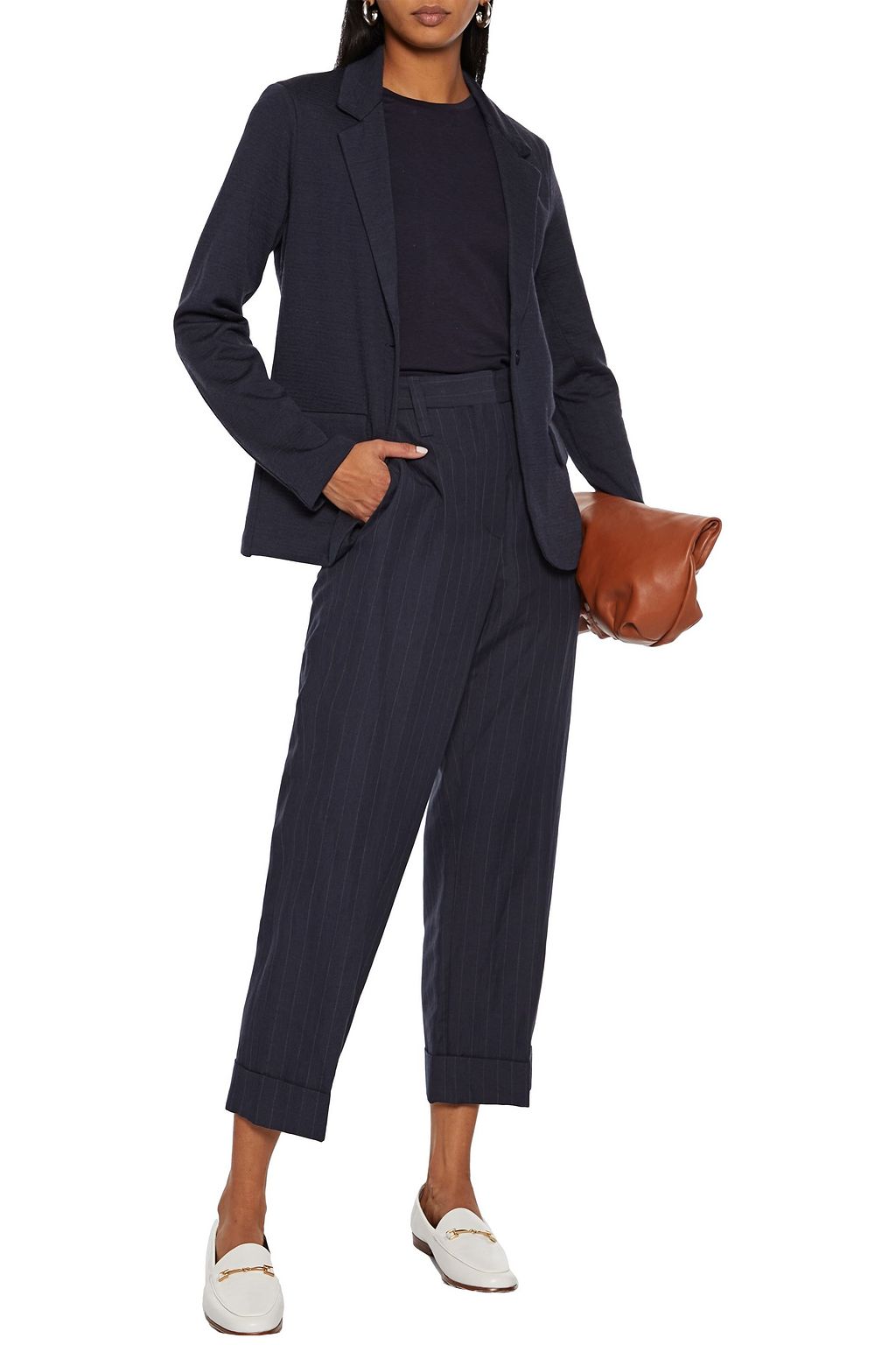 MAJESTIC FILATURES Wool and silk-blend jersey blazer