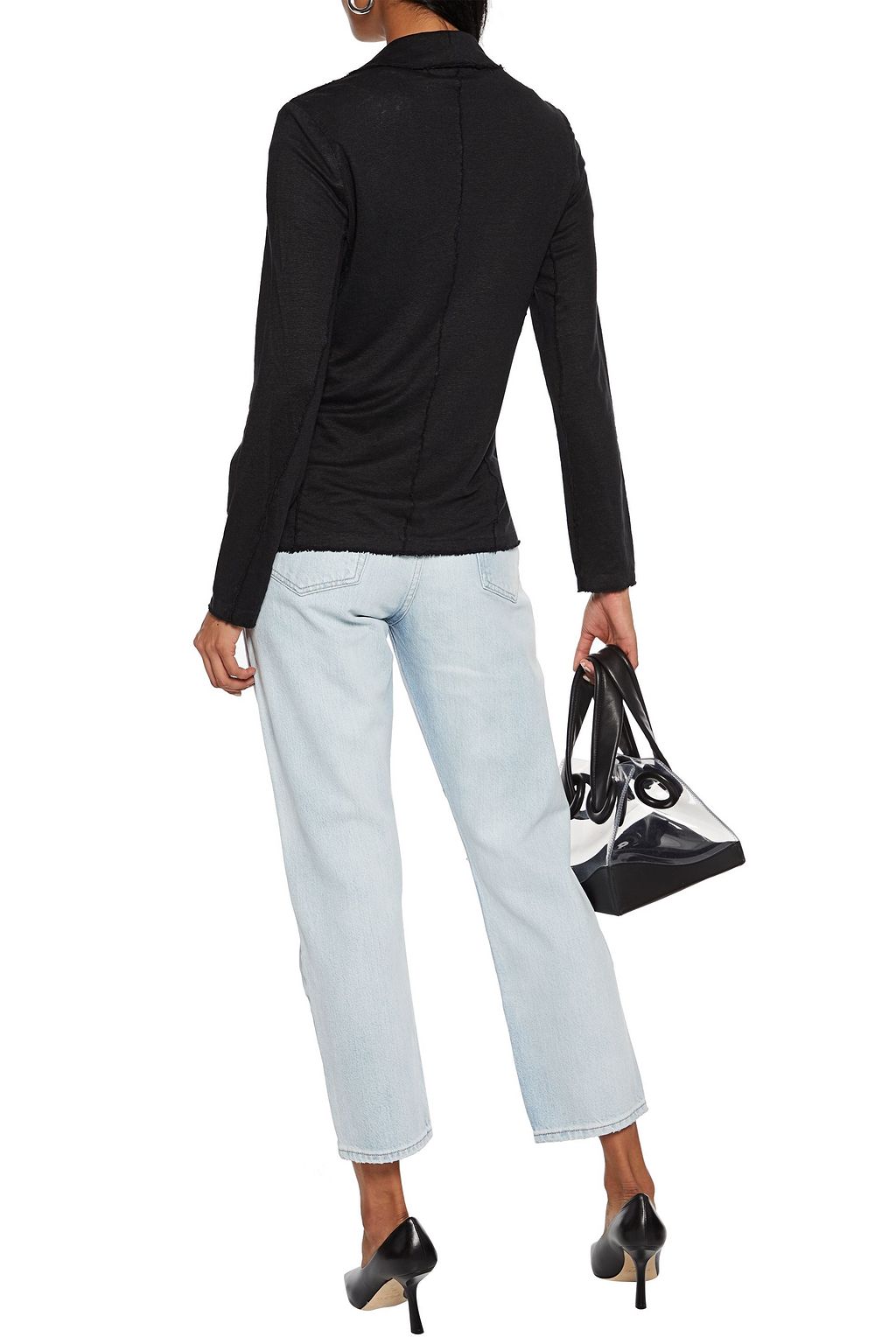 MAJESTIC FILATURES Slub linen-blend jersey blazer