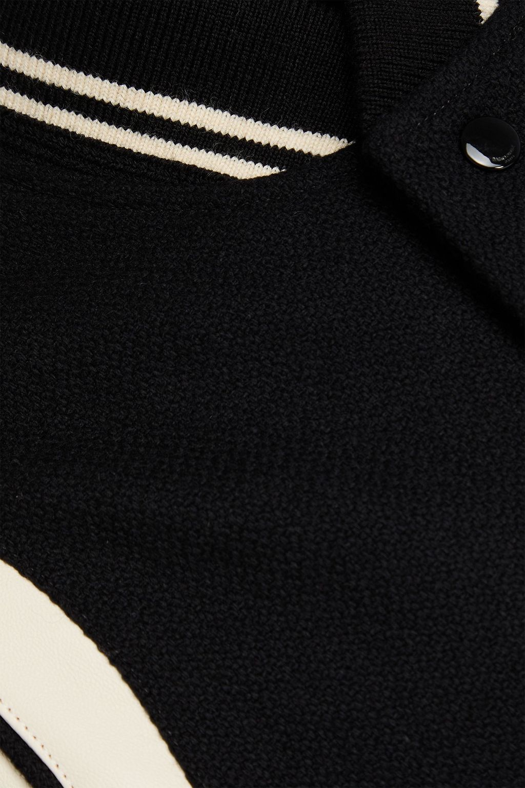 SAINT LAURENT Wool-blend tweed bomber jacket