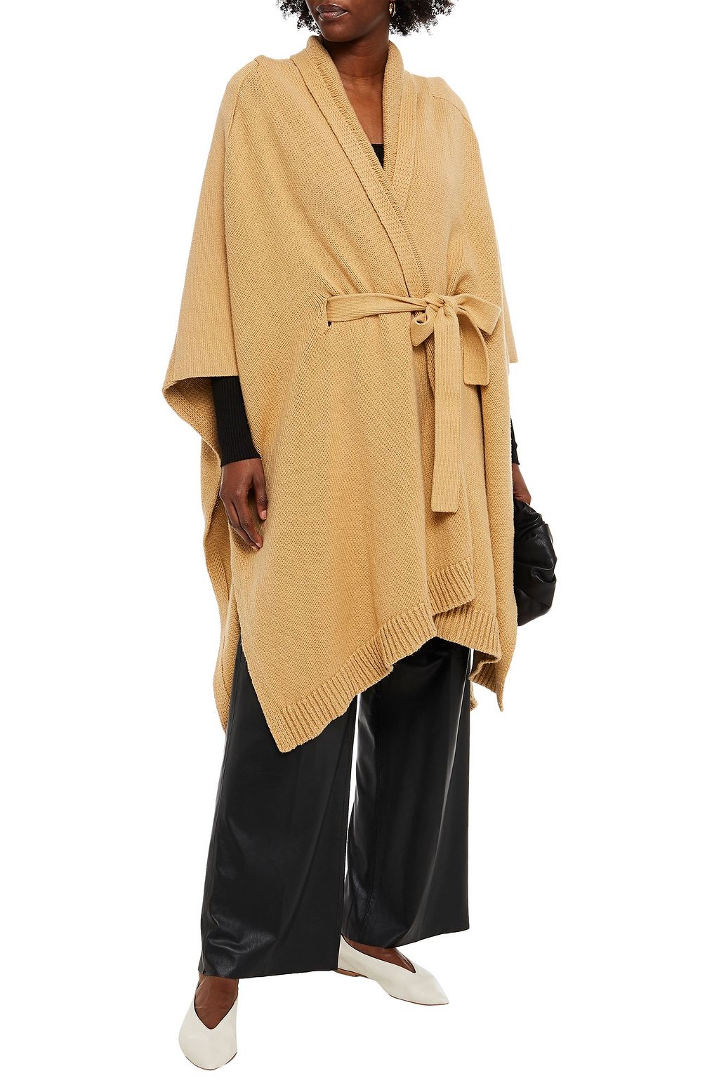 ROSETTA GETTY Belted cotton-blend cape