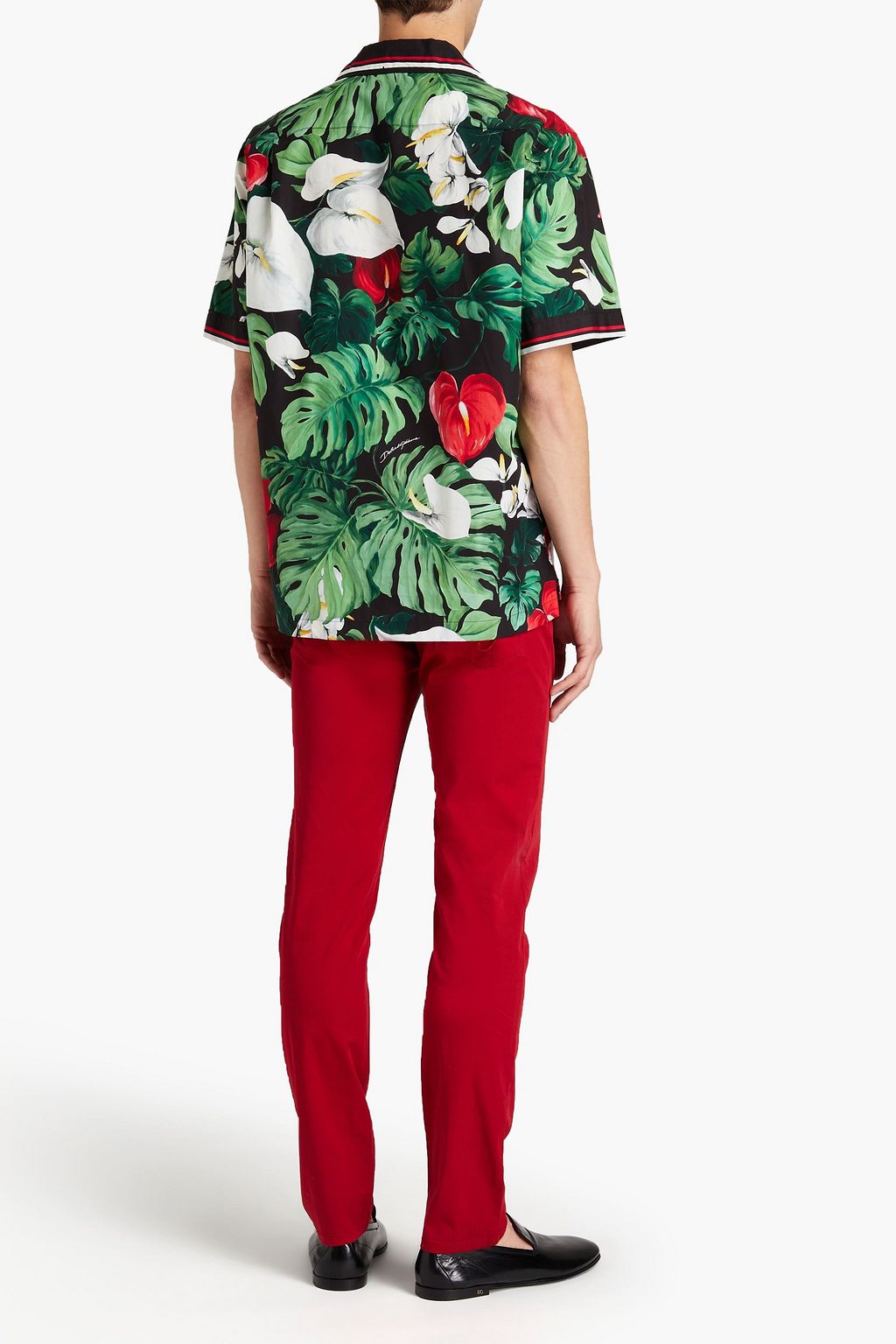 DOLCE&GABBANA Printed cotton-poplin shirt
