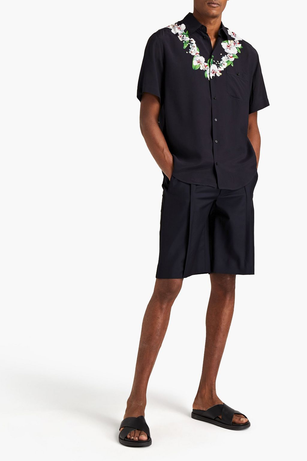 DOLCE&GABBANA Floral-print taffeta shirt
