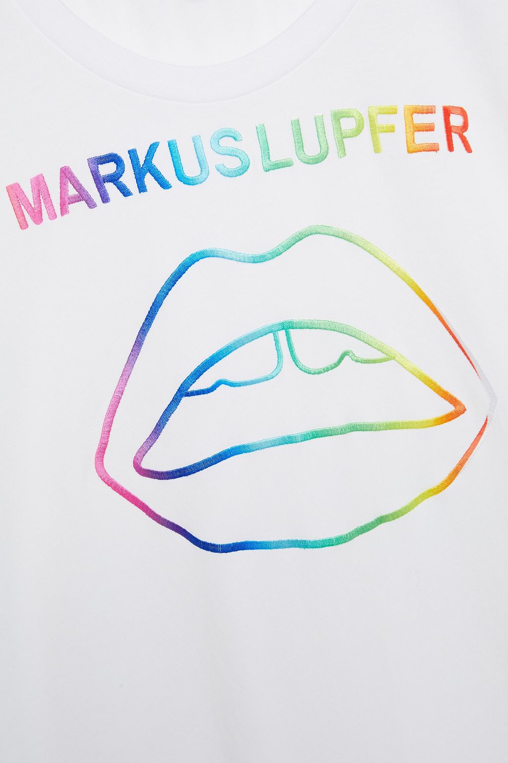 MARKUS LUPFER Alex embroidered organic cotton-jersey T-shirt