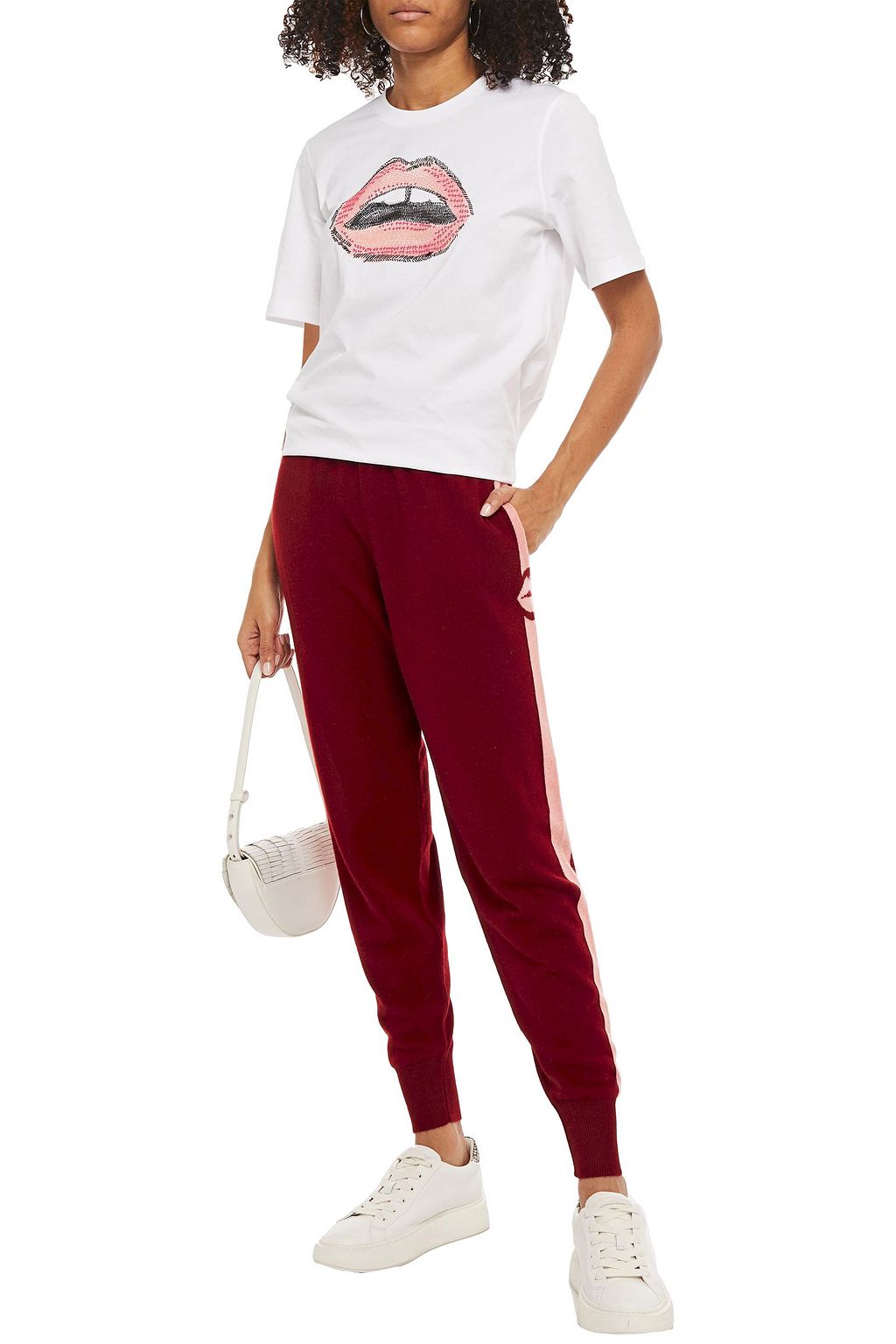 MARKUS LUPFER Alex embroidered printed organic cotton-jersey T-shirt