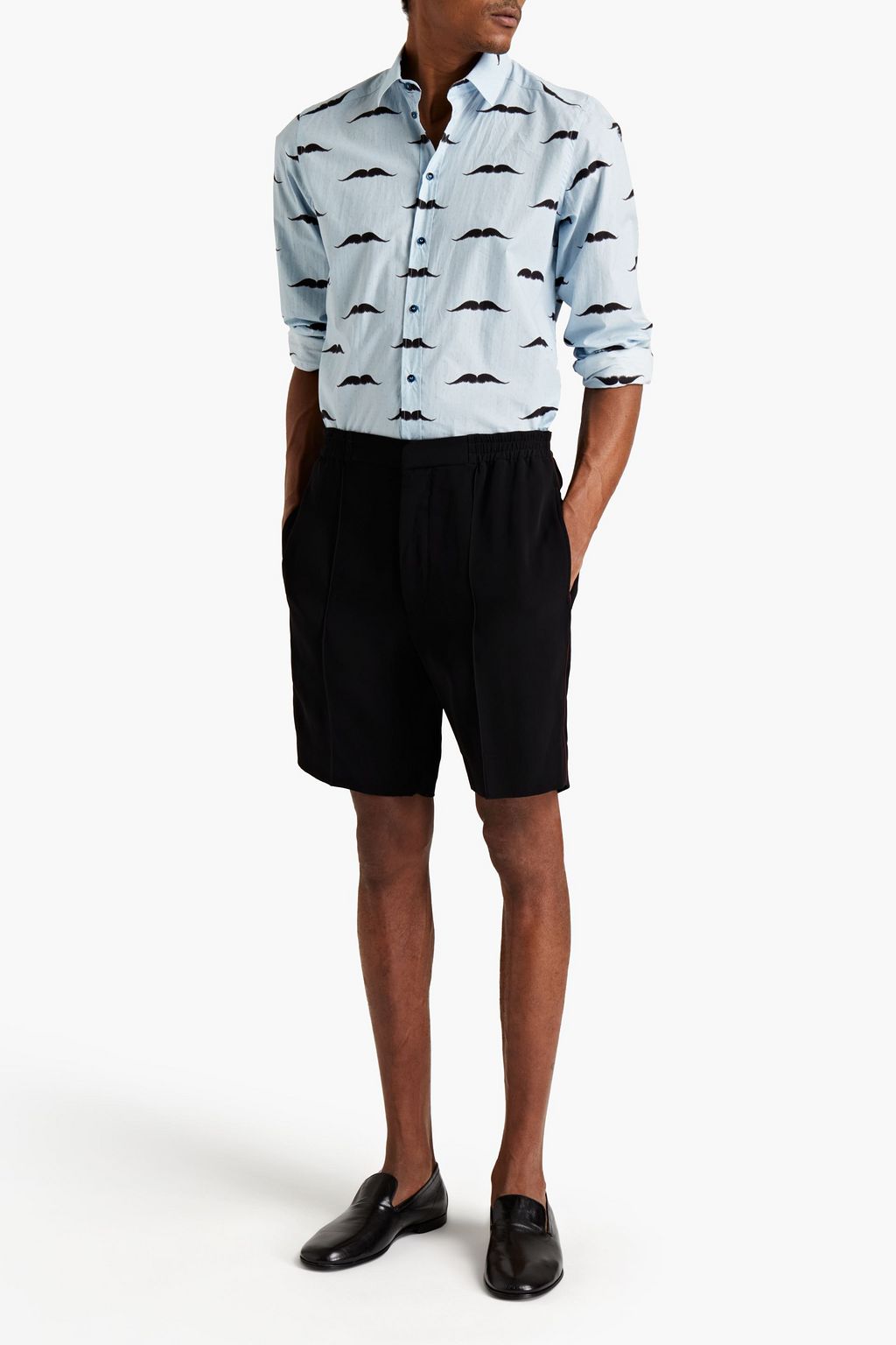 DOLCE&GABBANA Slim-fit printed cotton-poplin shirt