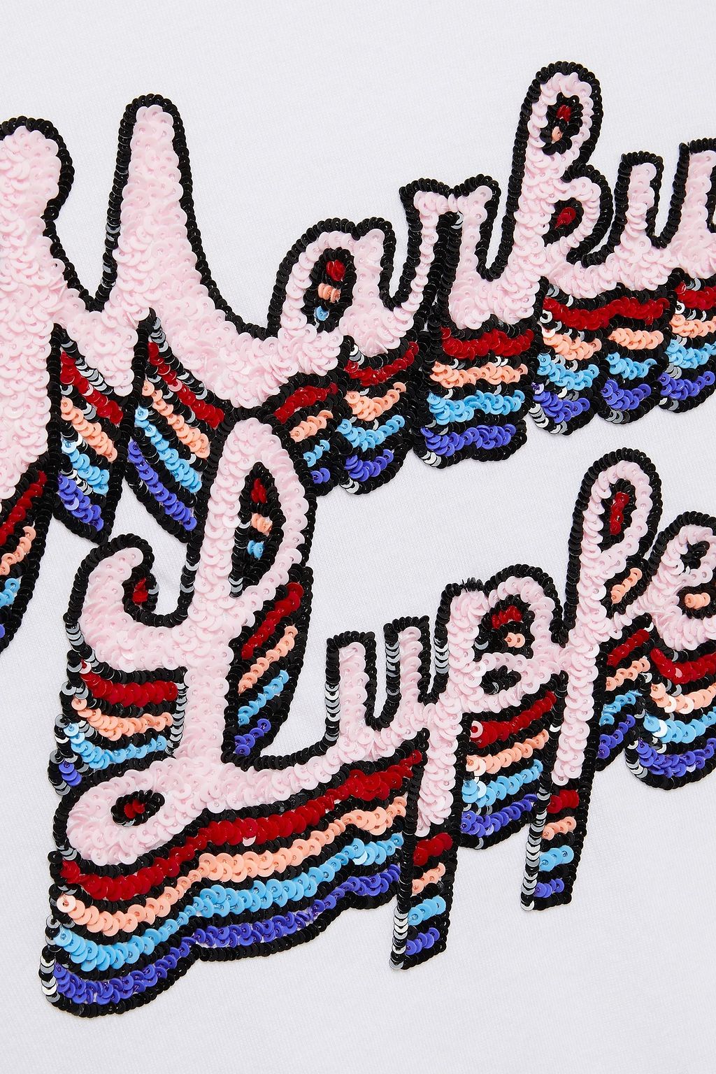 MARKUS LUPFER Alex sequin-embellished cotton-jersey T-shirt