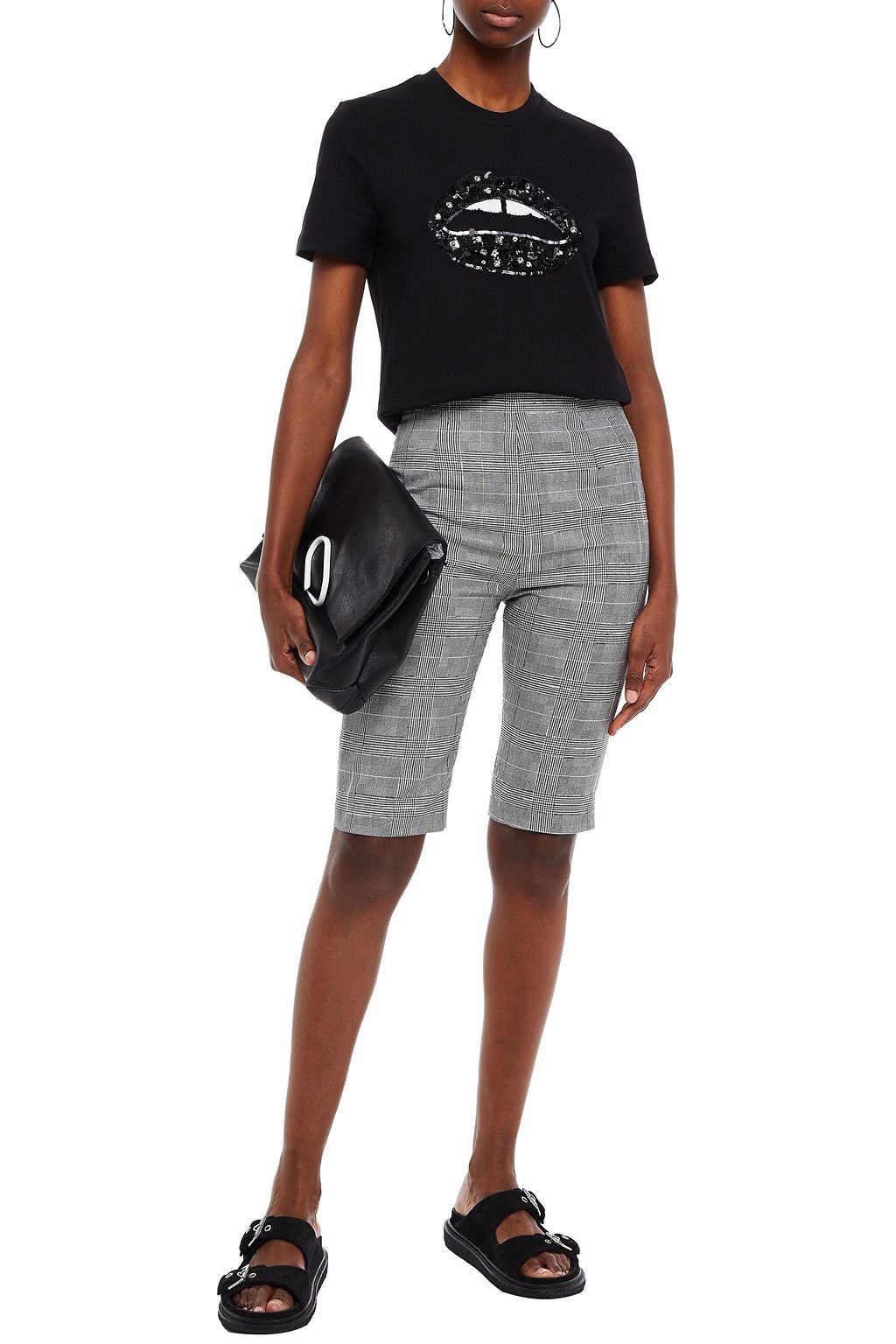 MARKUS LUPFER Kate embellished printed cotton-jersey T-shirt