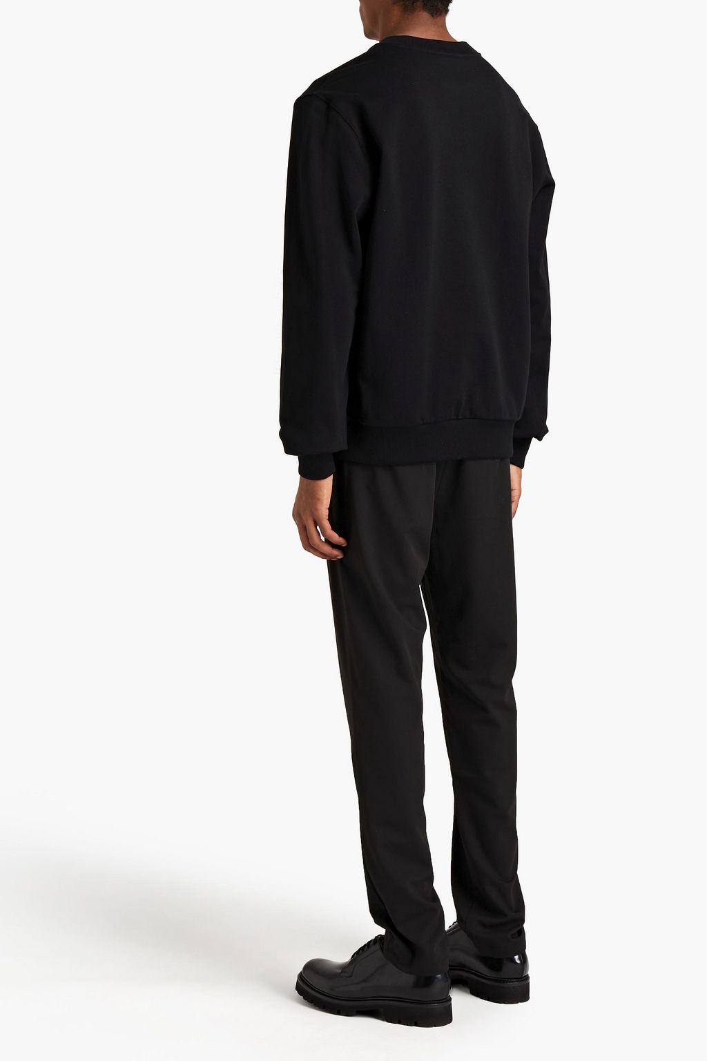 DOLCE&GABBANA Embroidered French cotton-terry sweatshirt