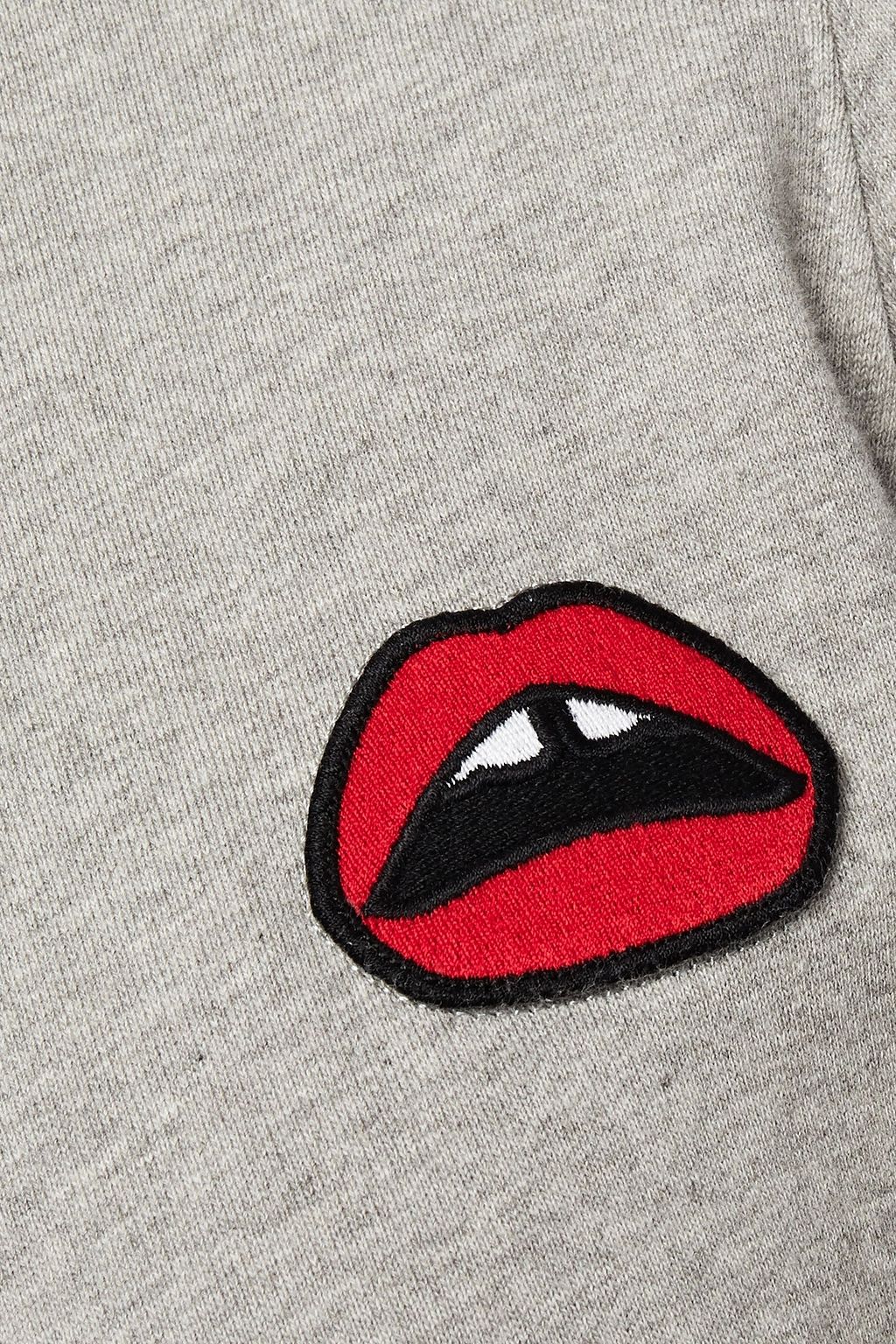 MARKUS LUPFER Leonie appliqued French cotton-terry sweatshirt