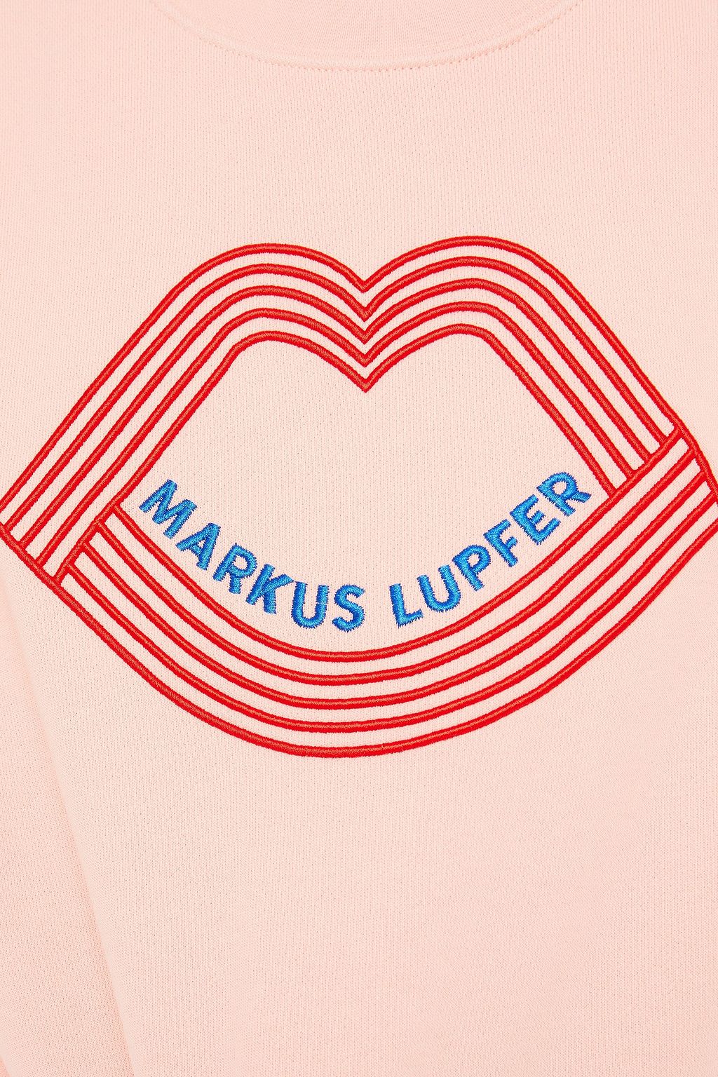 MARKUS LUPFER Sophie embroidered cotton-fleece sweatshirt