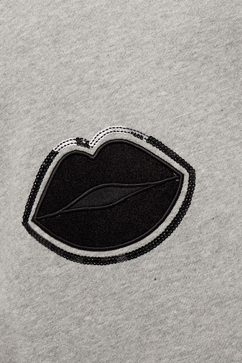 MARKUS LUPFER Sophie embellished cotton-fleece sweatshirt