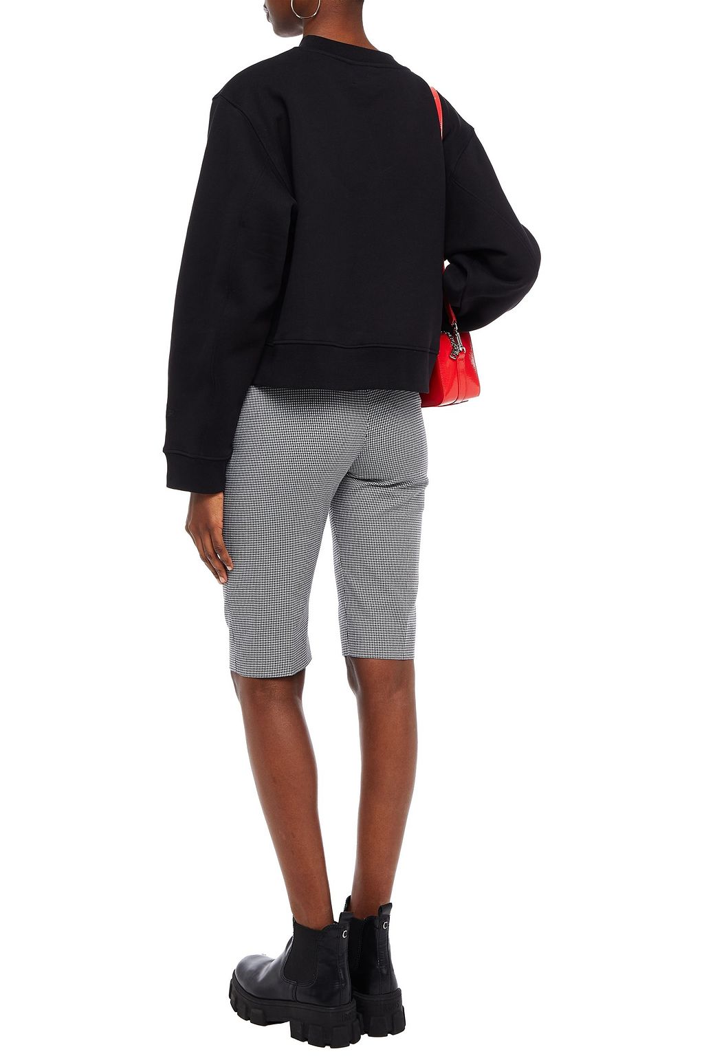 MARKUS LUPFER Ava flocked cotton-fleece sweatshirt