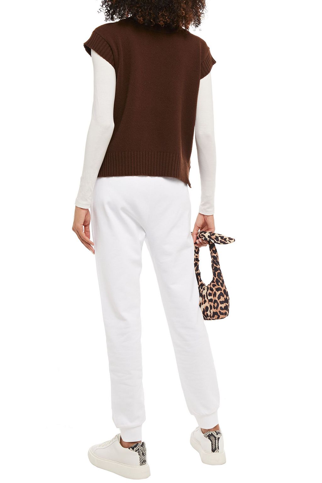 MARKUS LUPFER Aliza embroidered French cotton-terry track pants