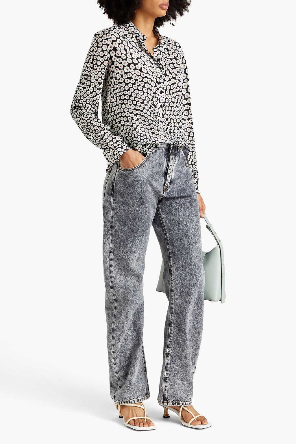 STELLA MCCARTNEY シルクサテン ブラウス フローラルプリント