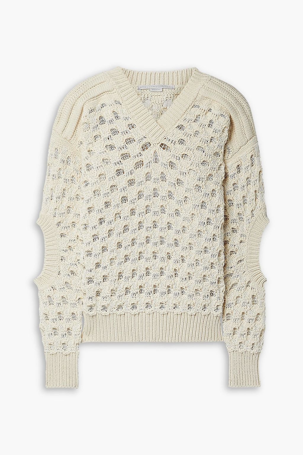 White open knit sweater top
