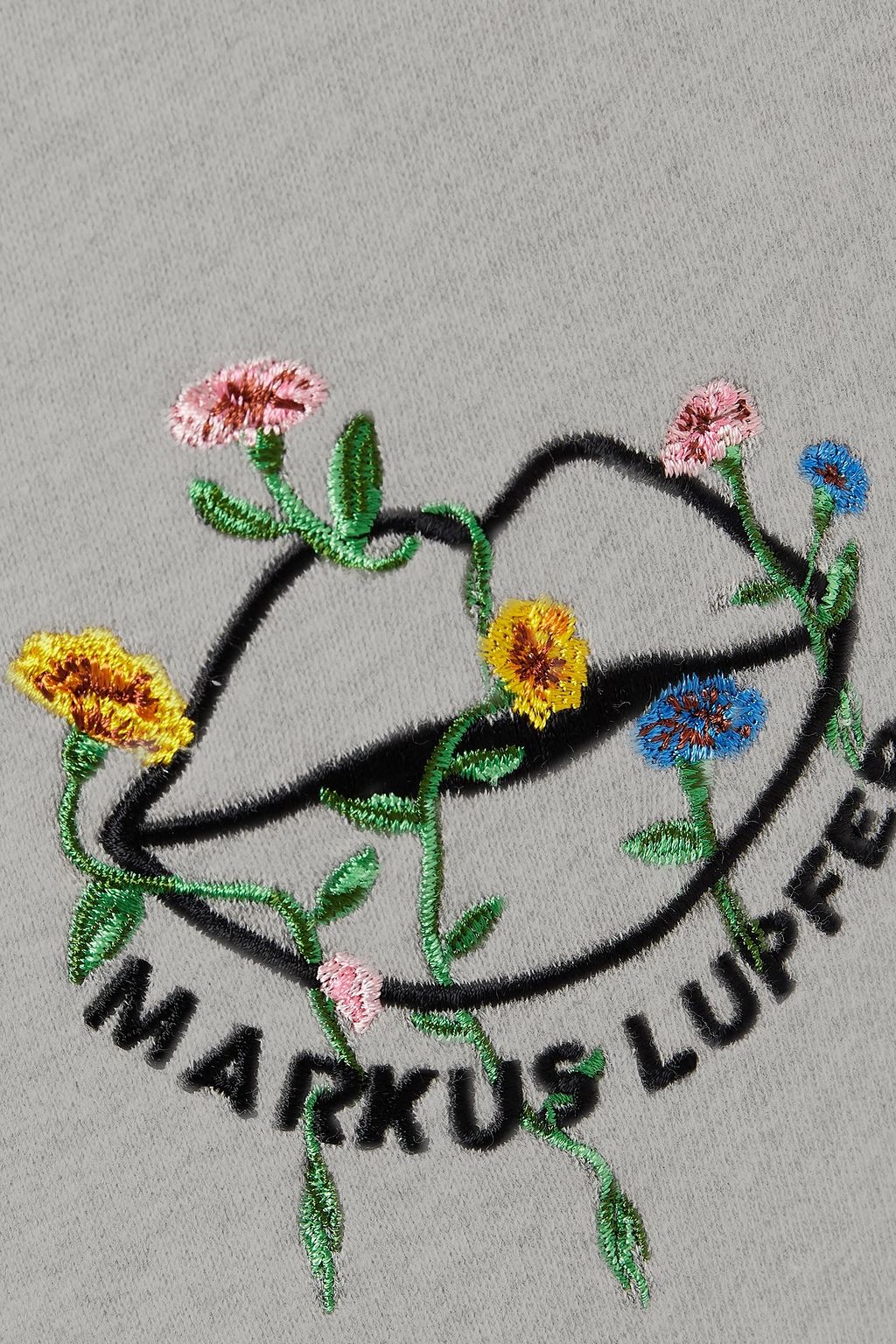 MARKUS LUPFER Evie embroidered organic cotton-fleece track pants