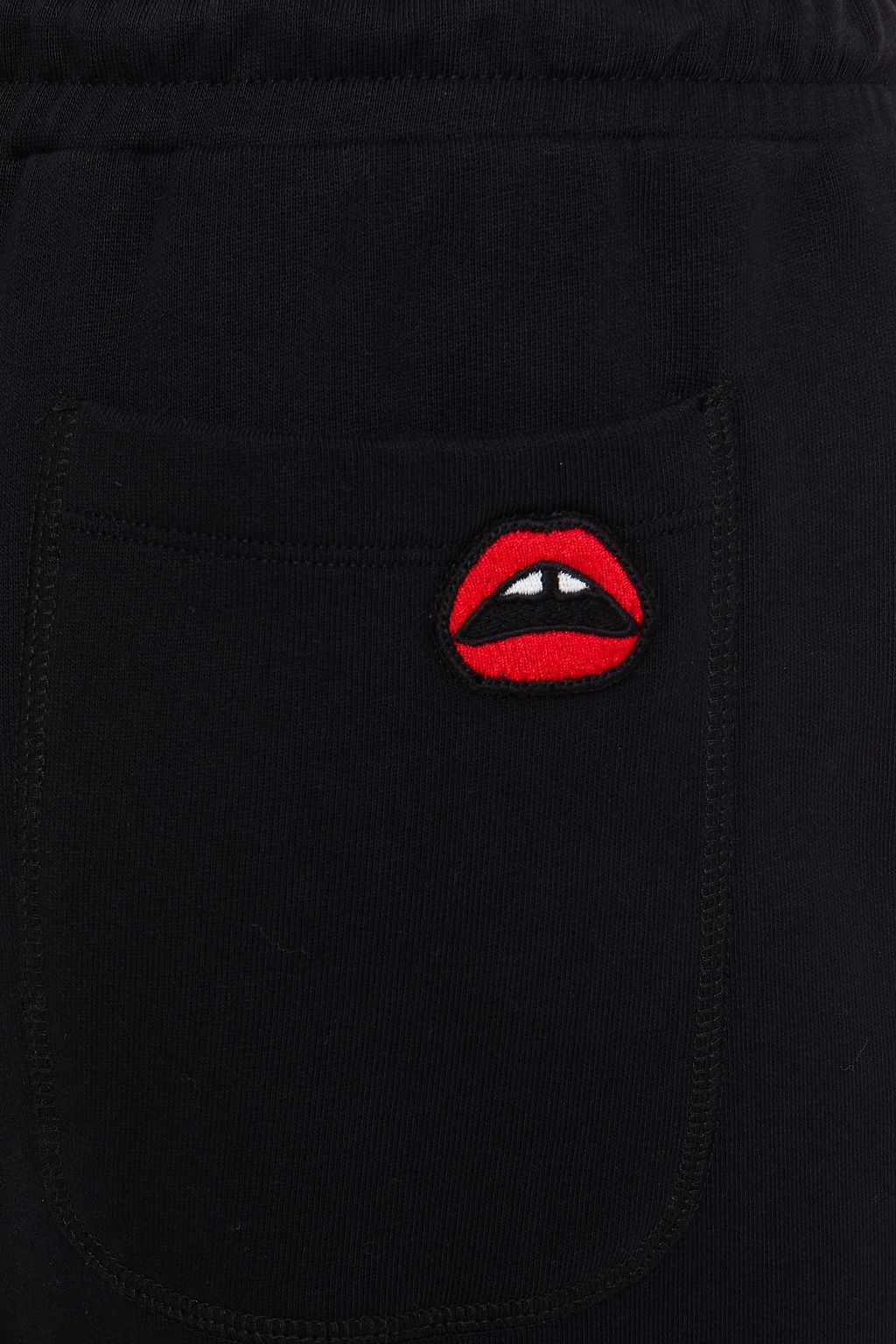 MARKUS LUPFER Katrina embroidered French cotton-terry track pants