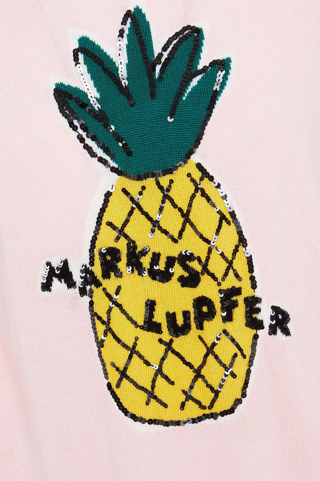 MARKUS LUPFER Mia embellished intarsia merino wool sweater