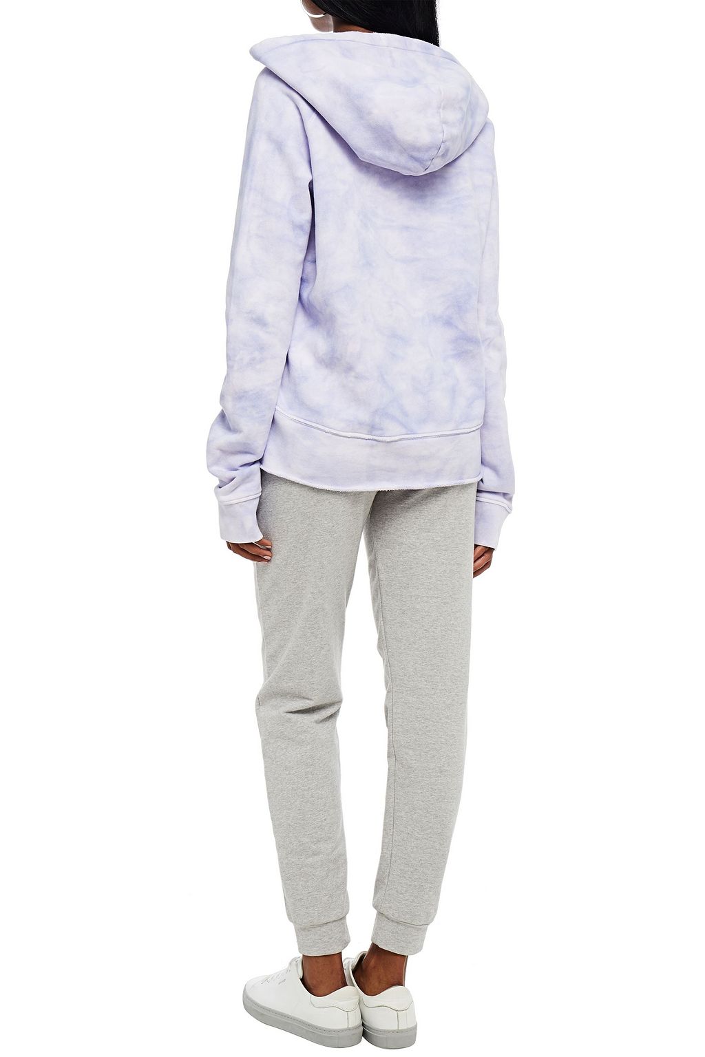 NILI LOTAN Rayne tie-dyed French cotton-terry hoodie