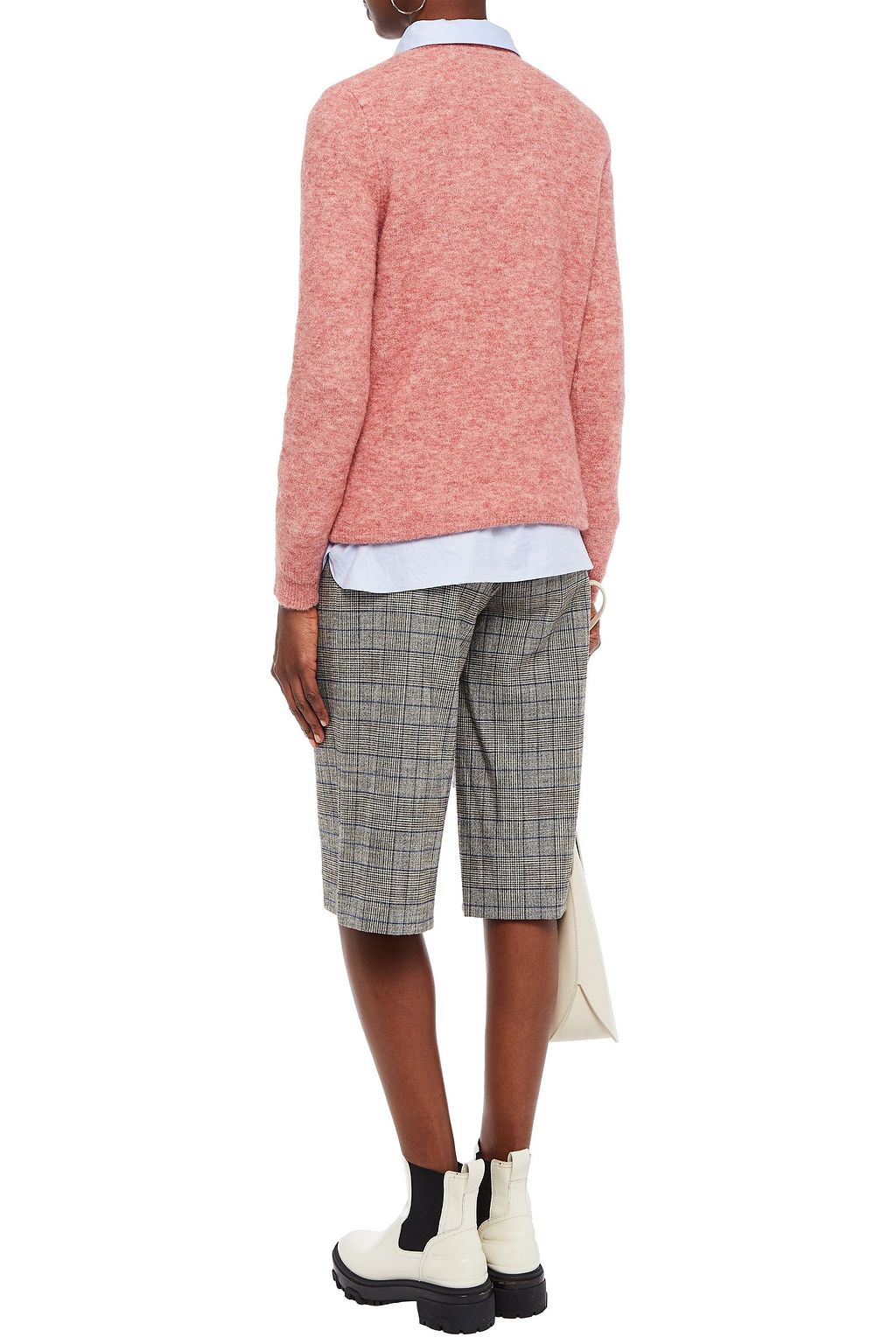 MARKUS LUPFER Mia brushed intarsia-knit sweater