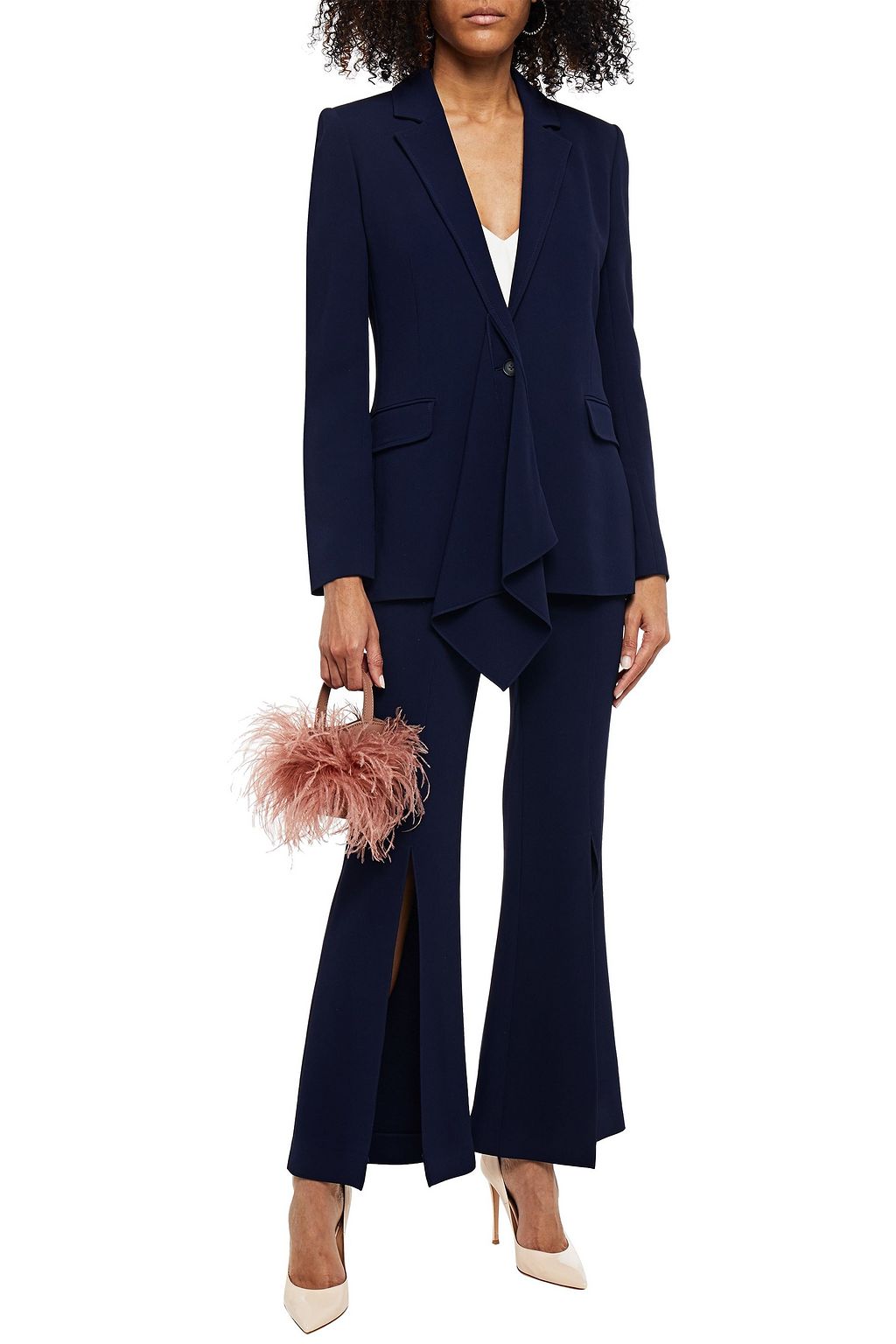 ROLAND MOURET Ferto draped crepe blazer