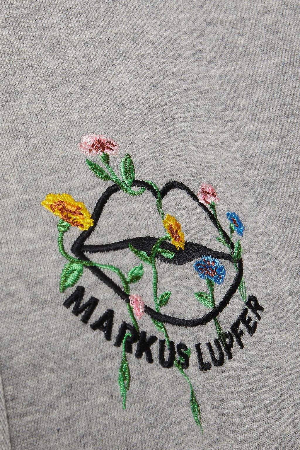 MARKUS LUPFER Heidi embroidered organic cotton-fleece hoodie