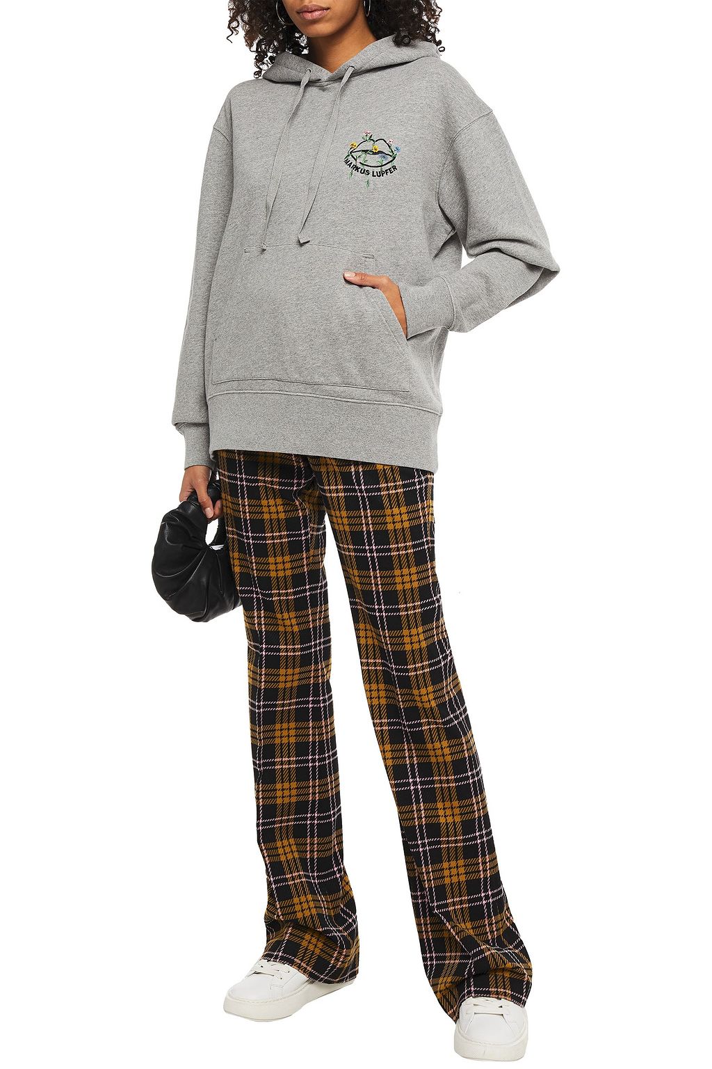 MARKUS LUPFER Heidi embroidered organic cotton-fleece hoodie
