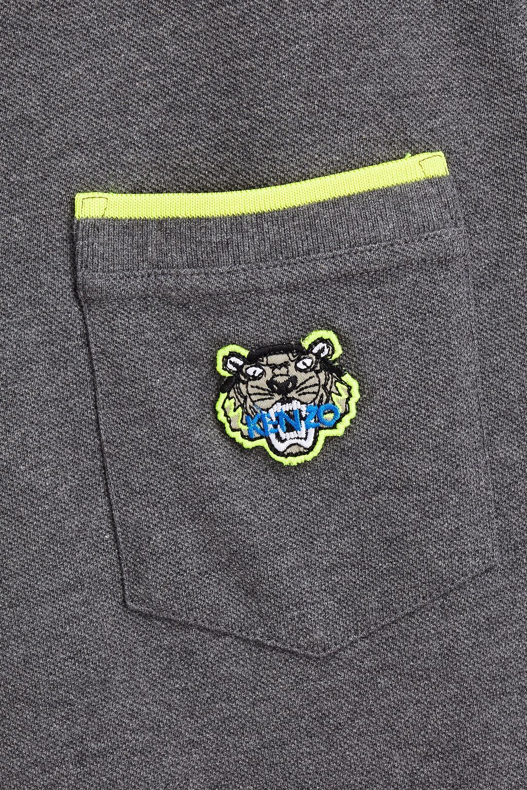 KENZO Logo-appliquéd cotton-piqué T-shirt