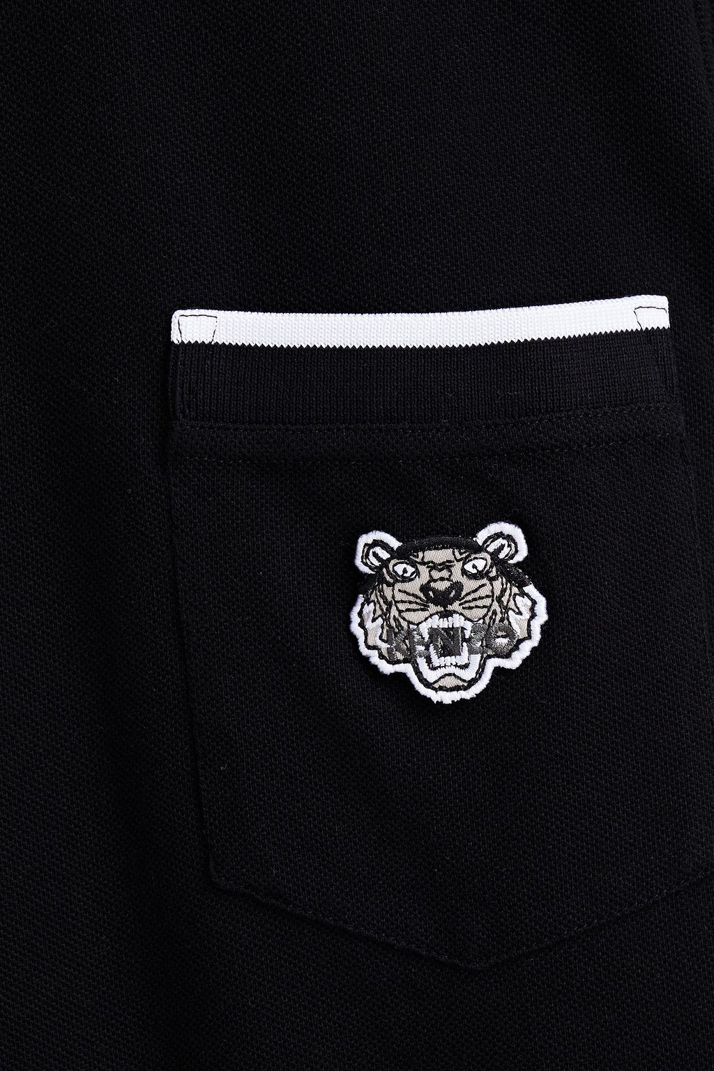 KENZO Logo-appliquéd cotton-piqué T-shirt