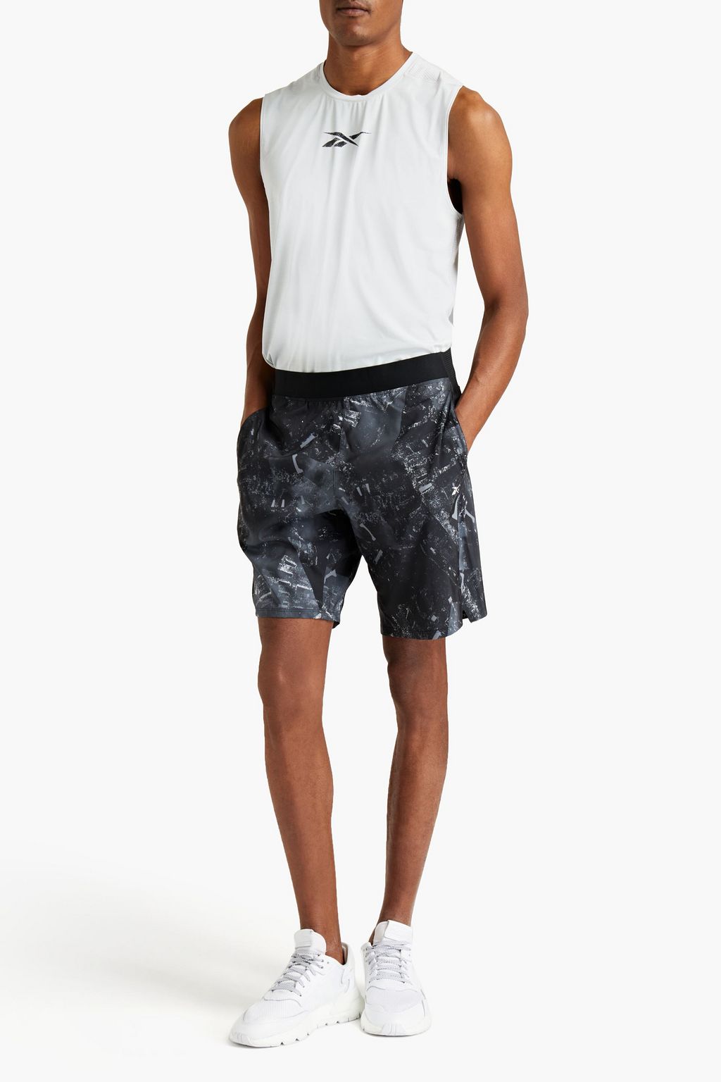 REEBOK Epic printed shell shorts