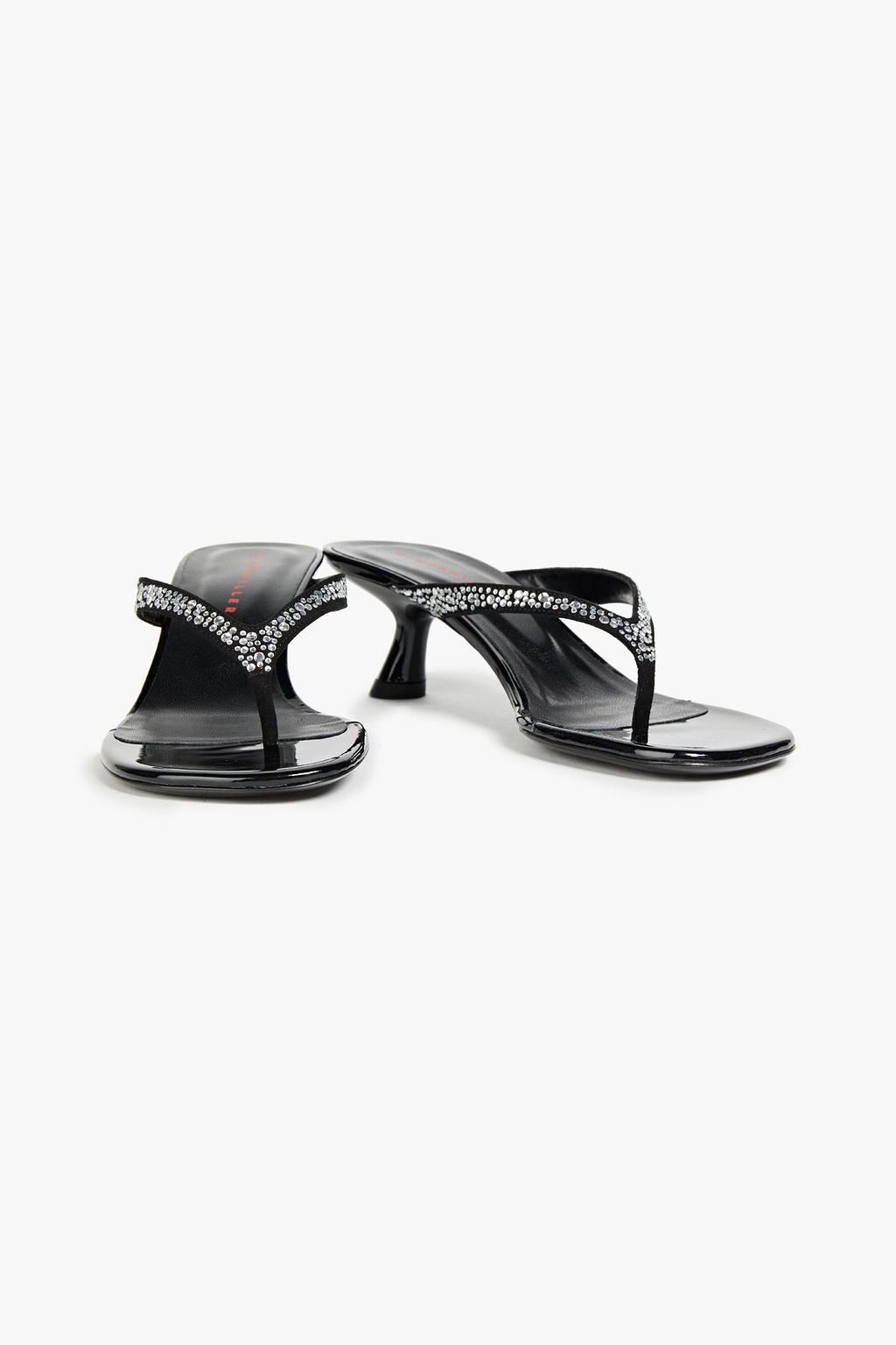 SIMON MILLER Crystal-embellished suede sandals